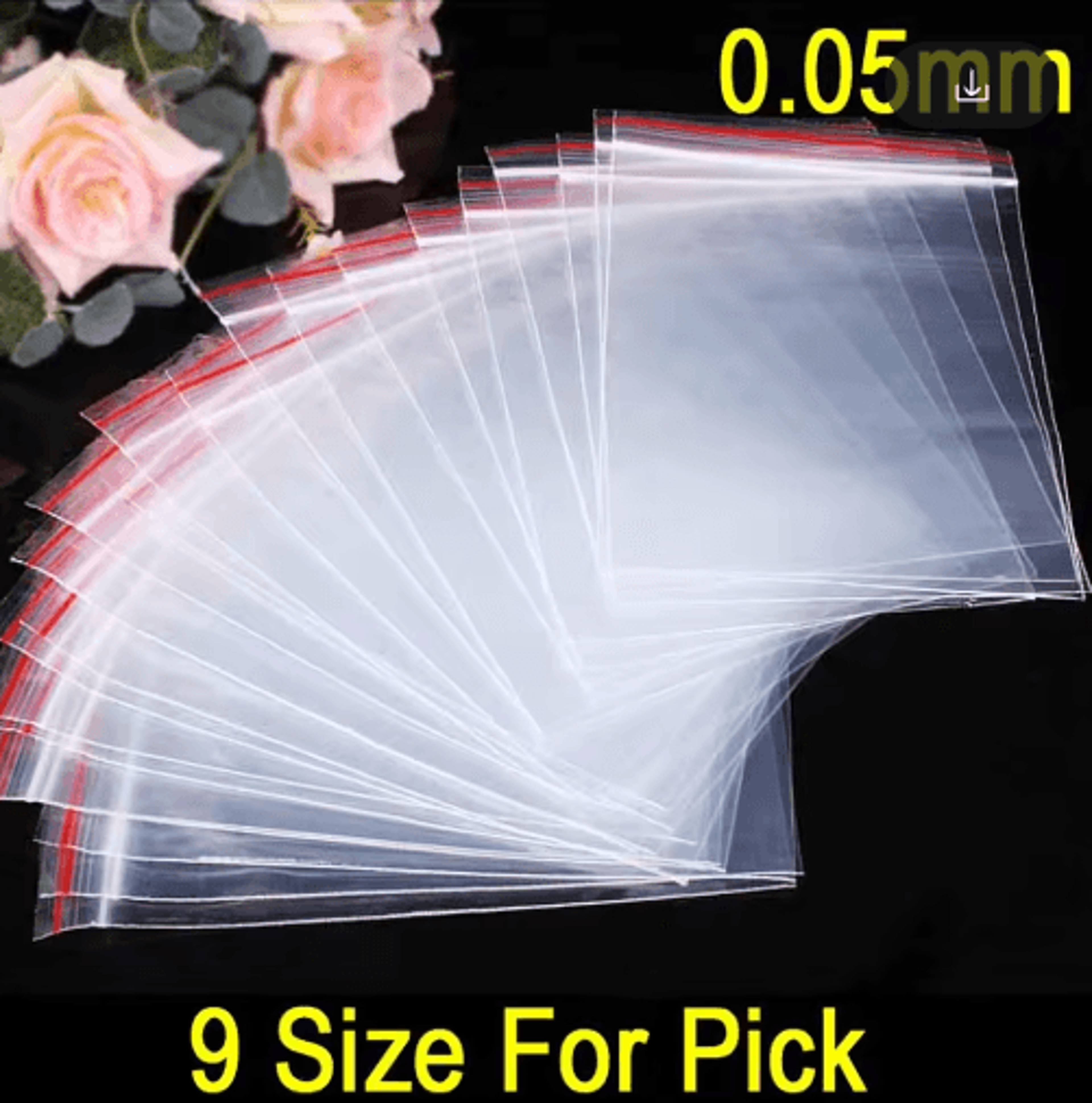 100-pack reclosable zip lock bags – clear plastic storage bags for organizing & food storage