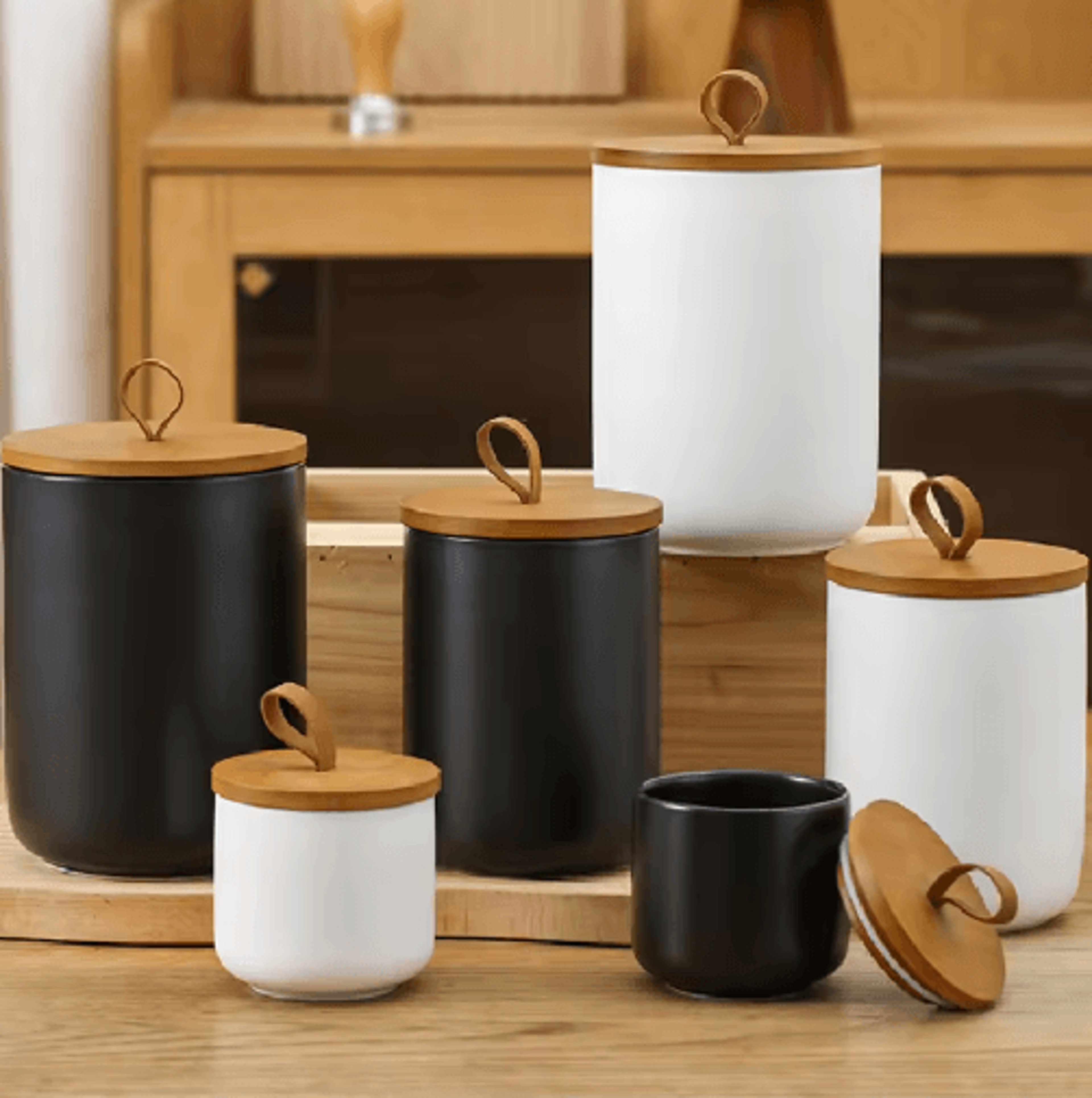 nordic matte ceramic storage jar – airtight tea, coffee & food storage canister