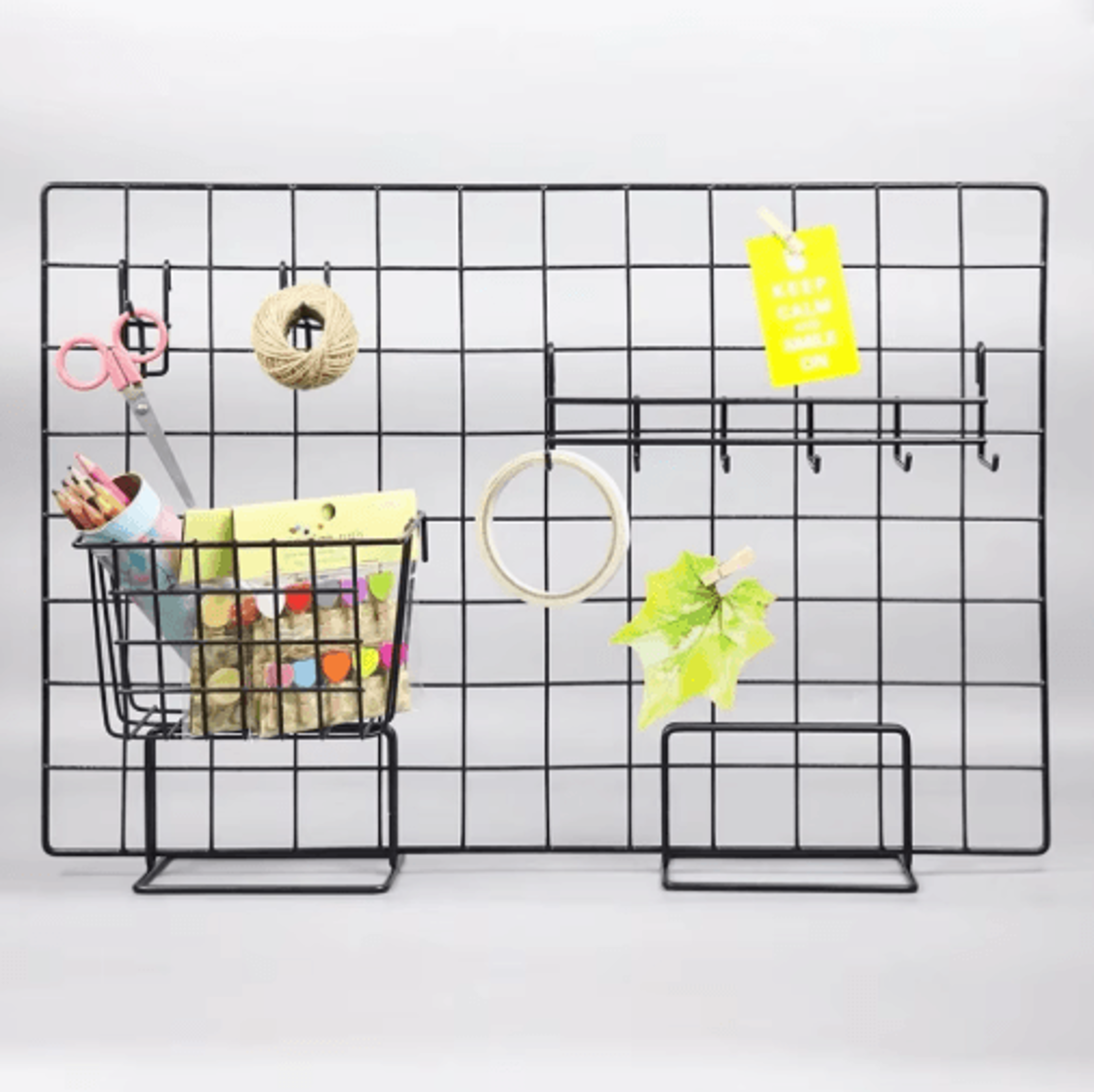 modern metal grid panel display rack – photo, art & jewelry display stand for desktop & craft shows