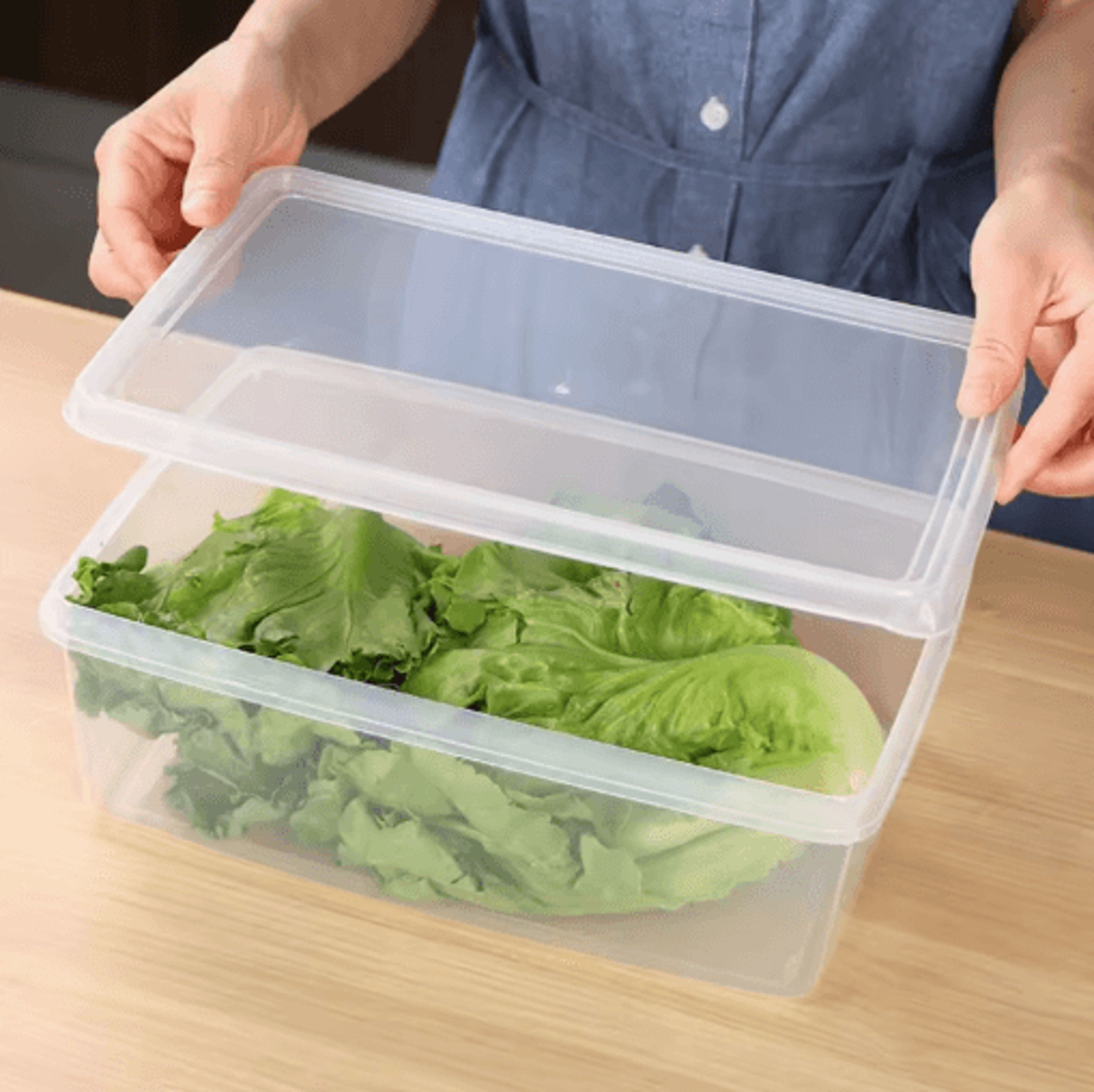 clear airtight food storage container – reusable food-grade kitchen storage box