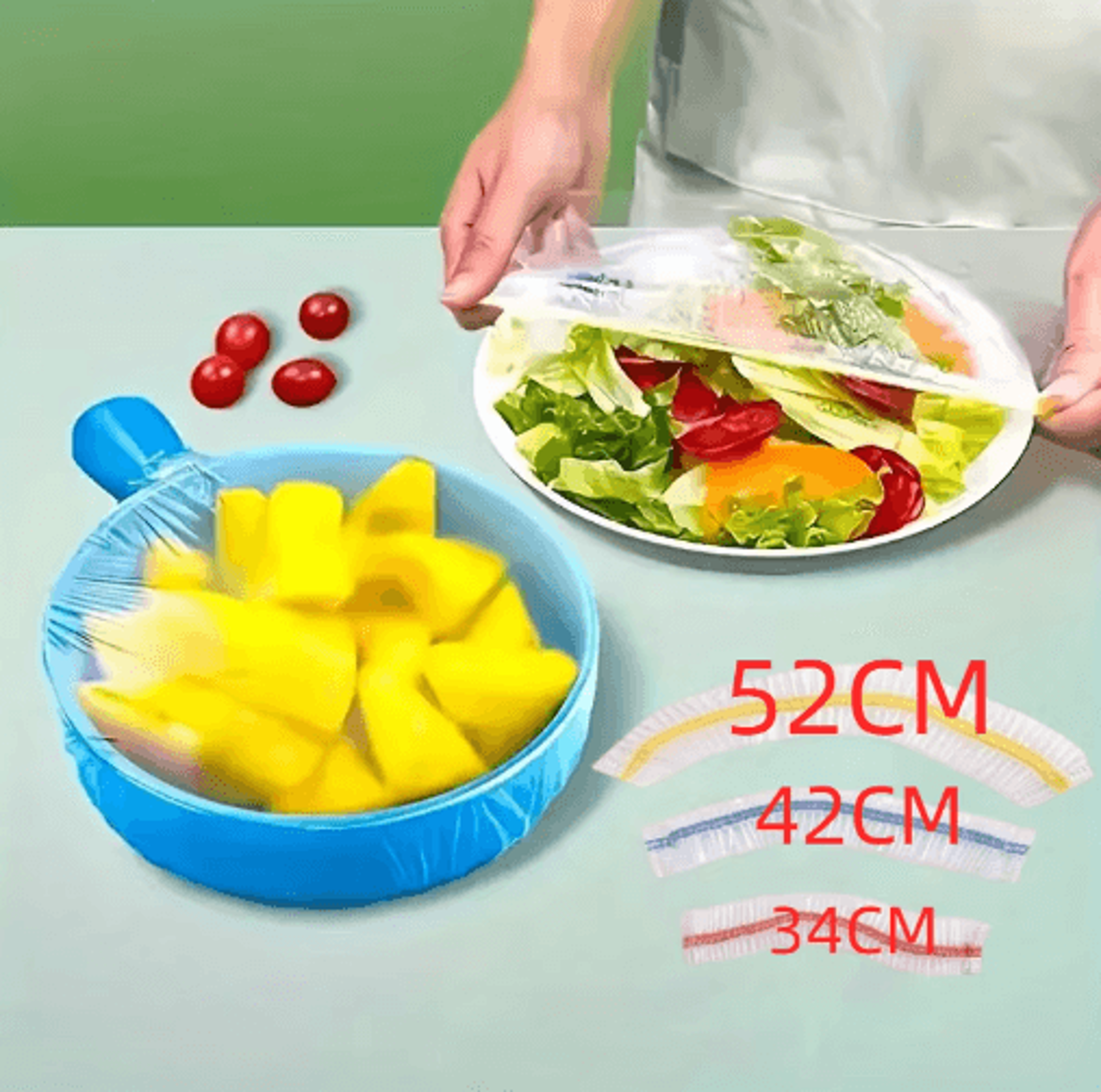 reusable elastic bowl covers – stretch food covers for plates, bowls & bread proofing