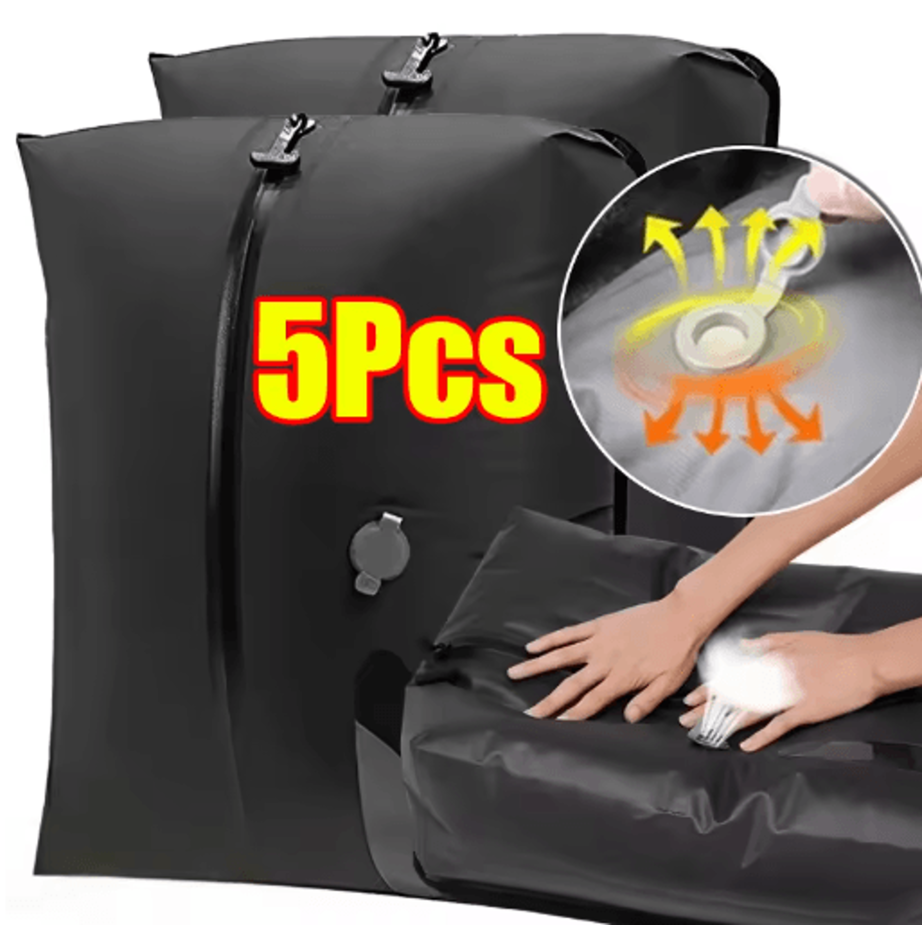vacuum compression bags for travel – reusable space-saving storage bags for luggage & backpacks (1–5pcs)