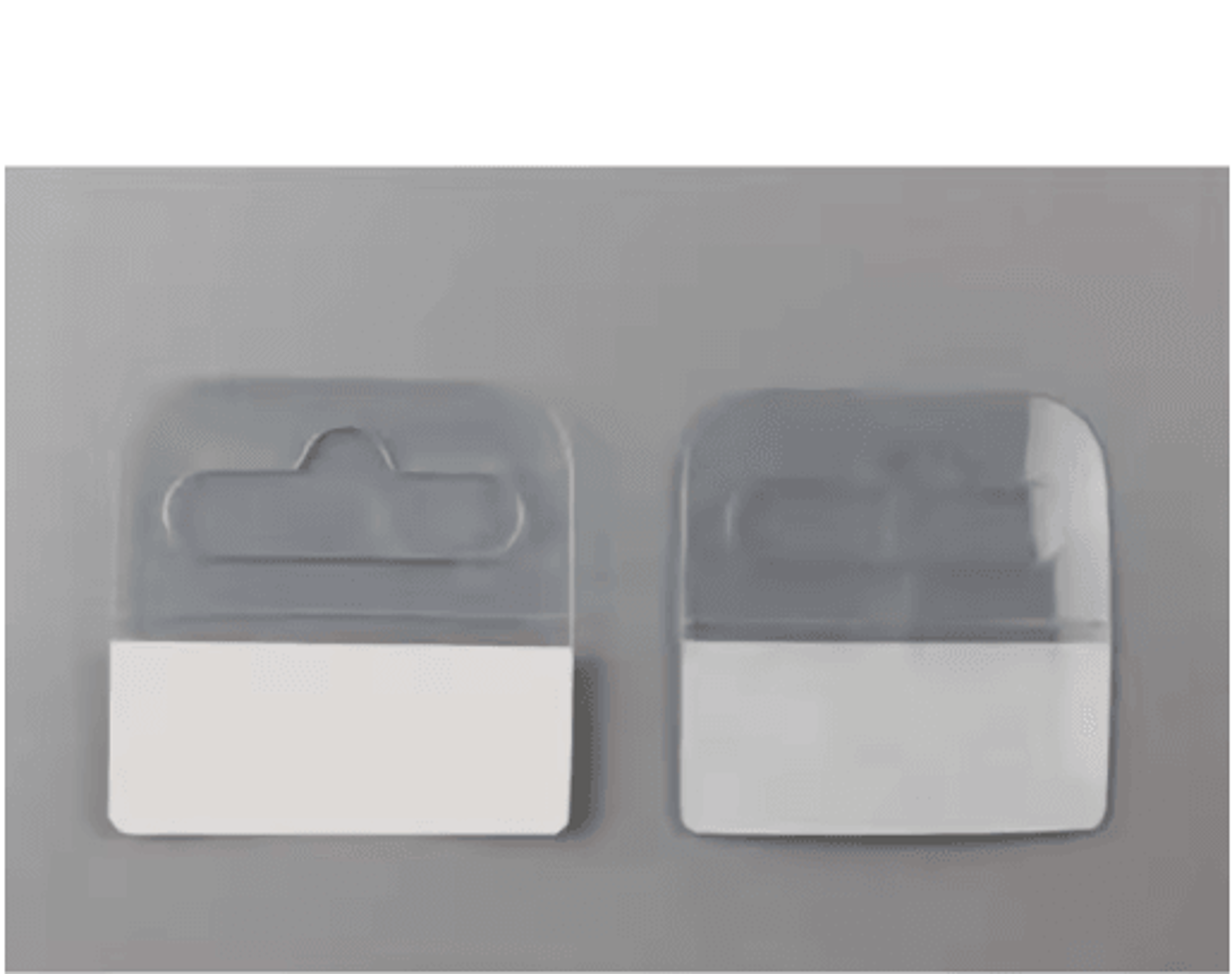 100pcs self-adhesive hanger tabs – plastic display hang tabs for retail merchandising & product packaging