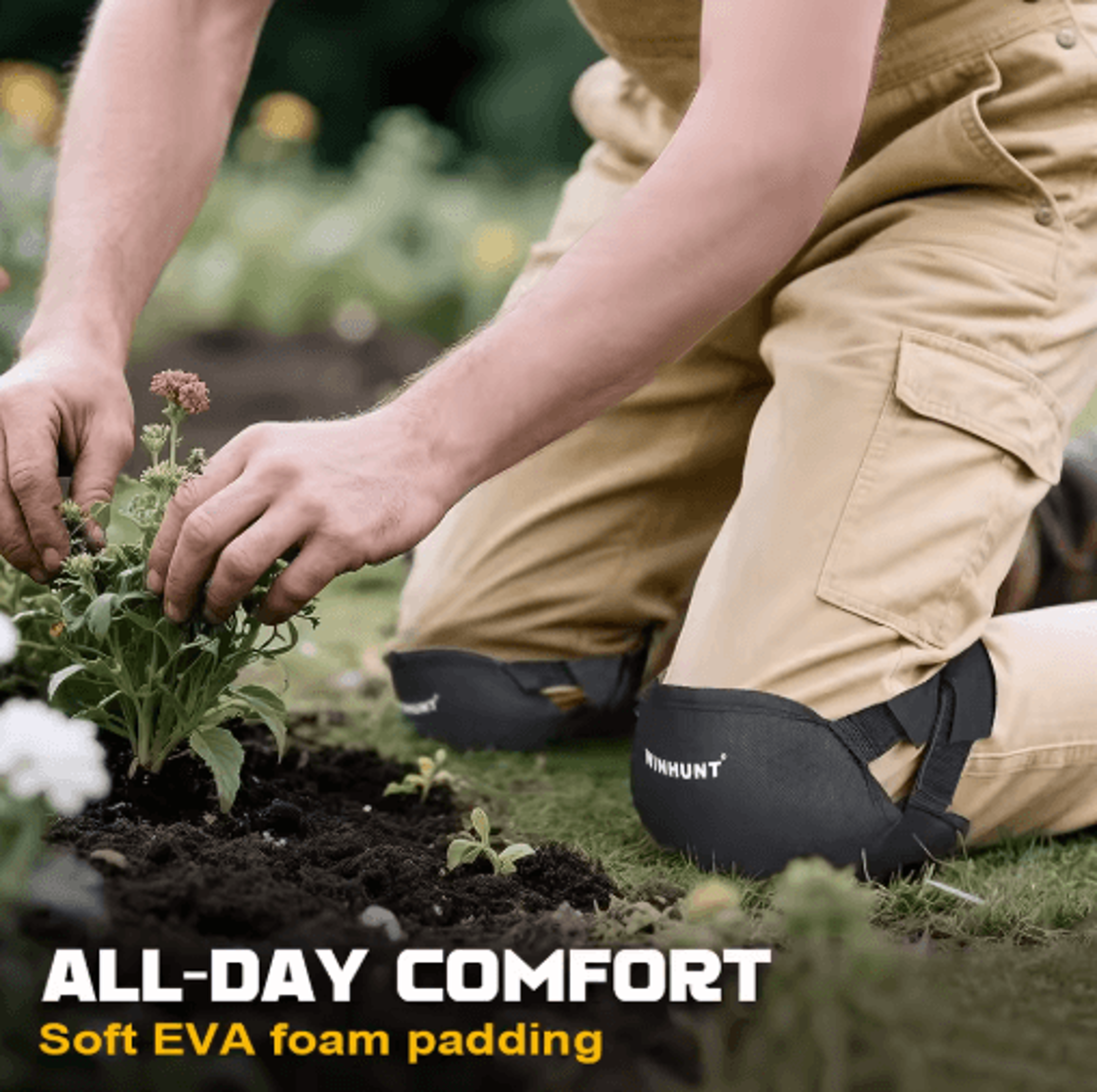 winhunt knee pads for work heavy-duty flooring knee pads with thick wear-resistant cushioning for construction, tiling