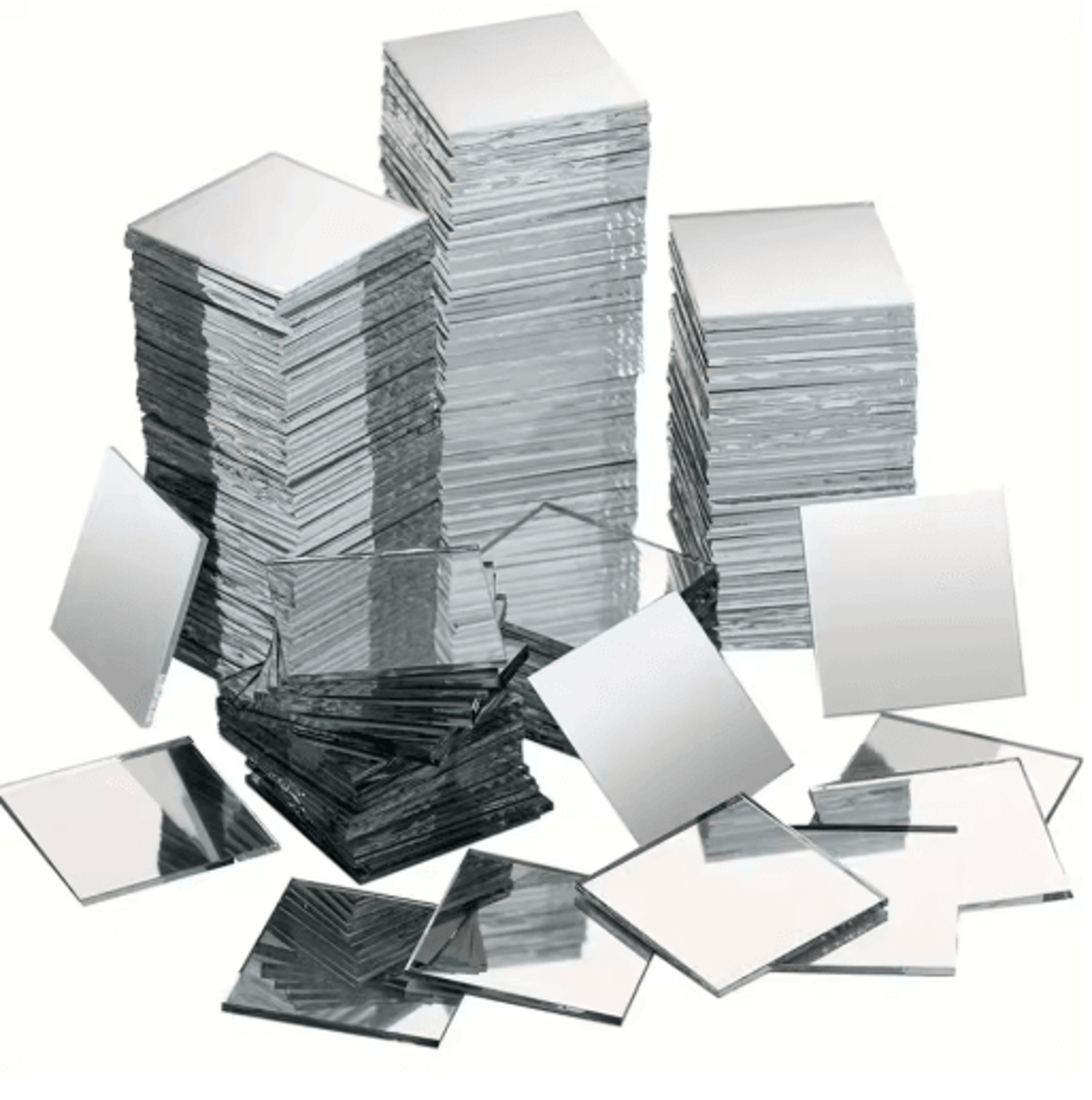 50pcs glass mirror tiles – 3cm mosaic mirror tiles for diy crafts, home decor & art projects