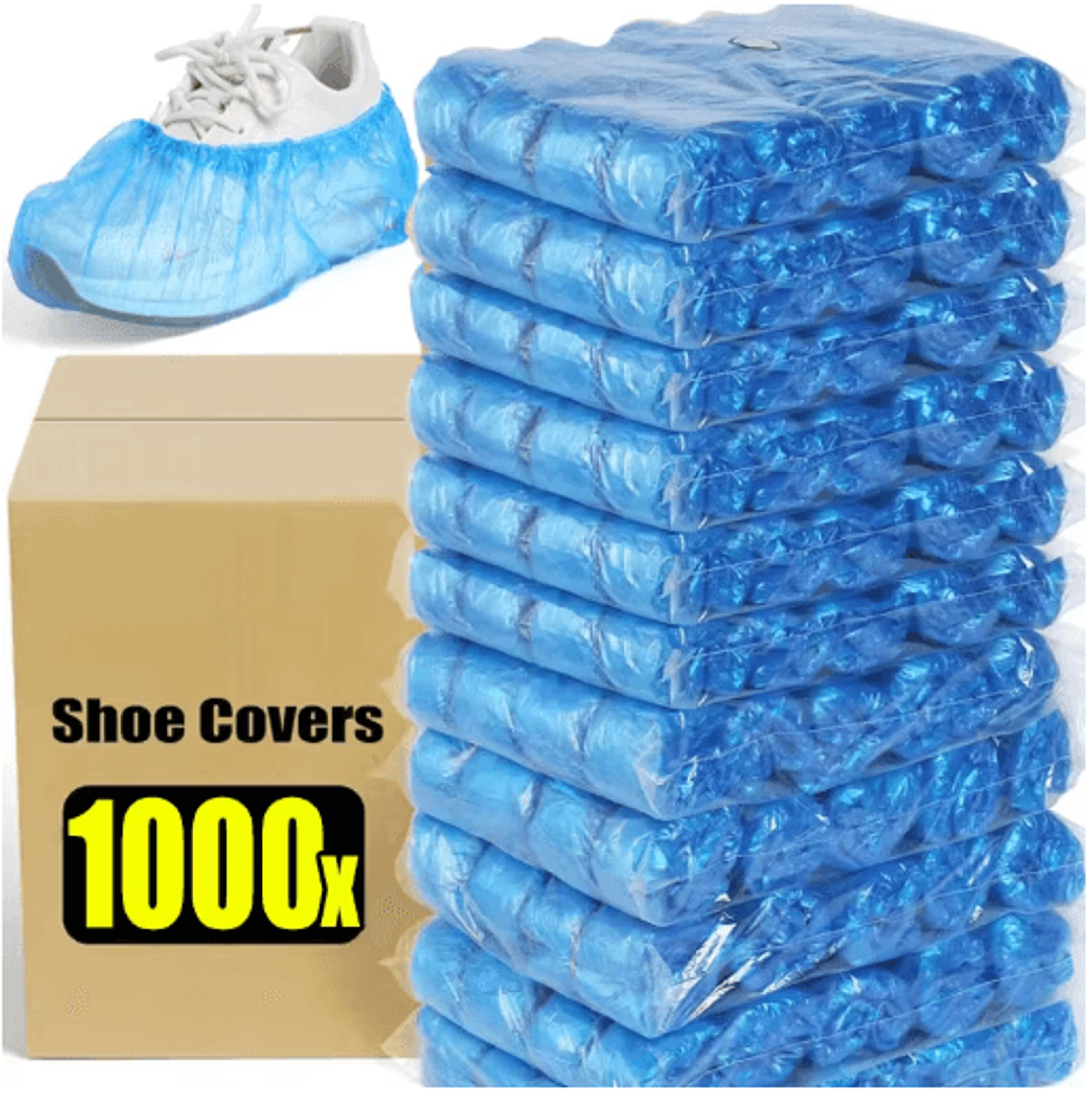 100–1000pcs disposable shoe covers – waterproof non-slip shoe covers for indoor, medical & construction use