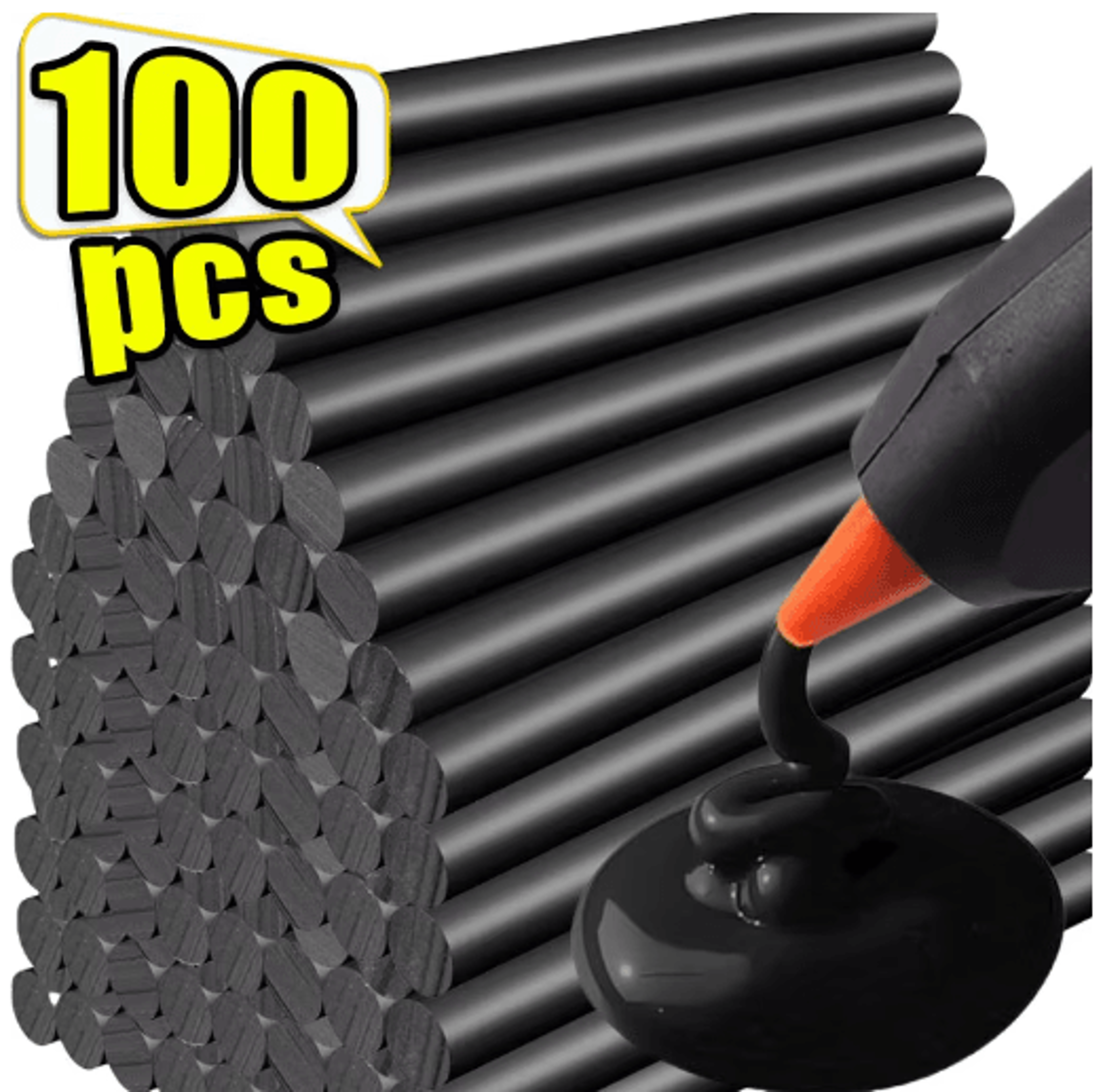black hot glue sticks – eva hot melt glue sticks for dent repair, diy crafts & general repairs