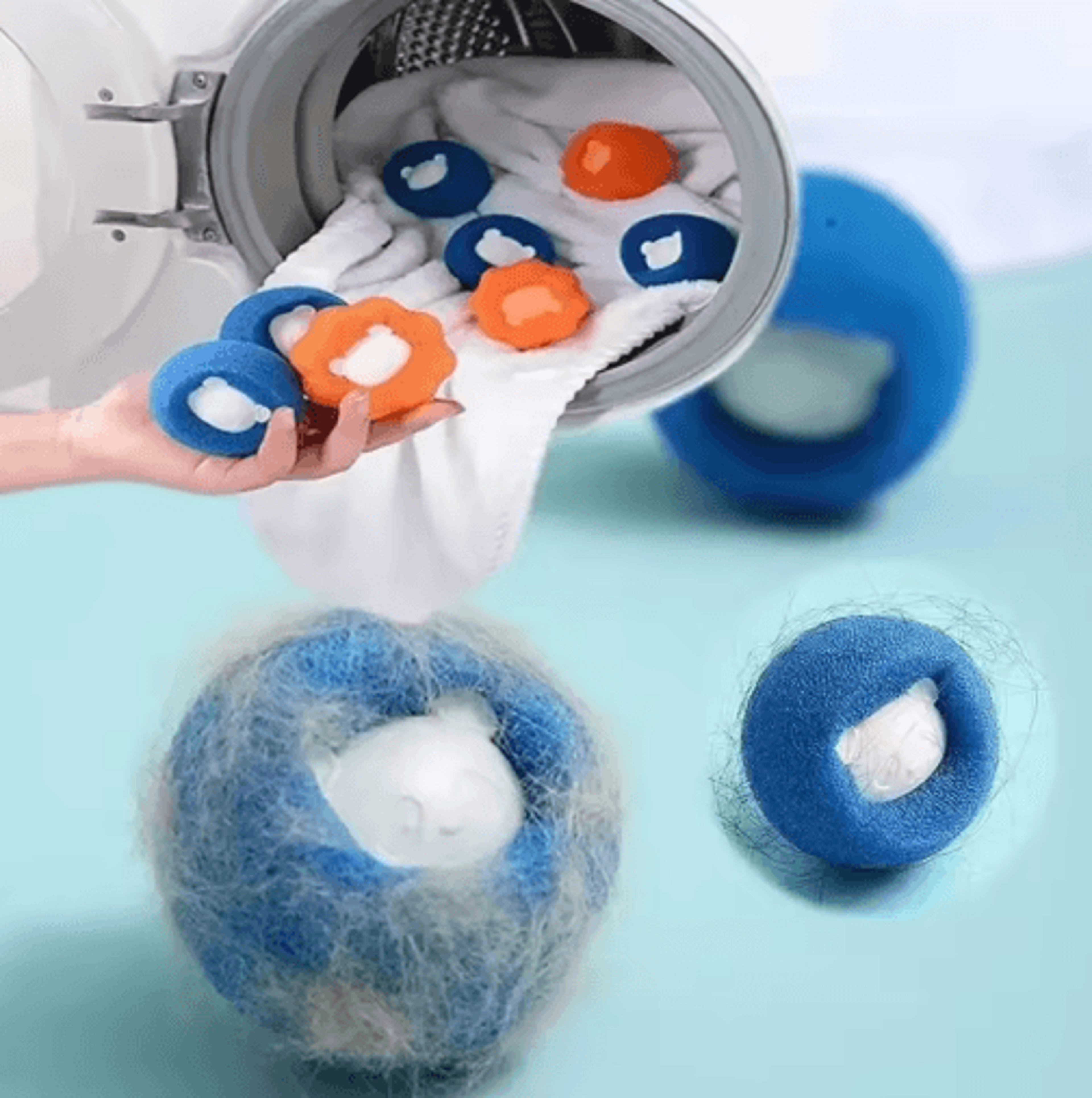 reusable pet hair remover ball – laundry pet hair remover & washing machine lint catcher for cat and dog fur