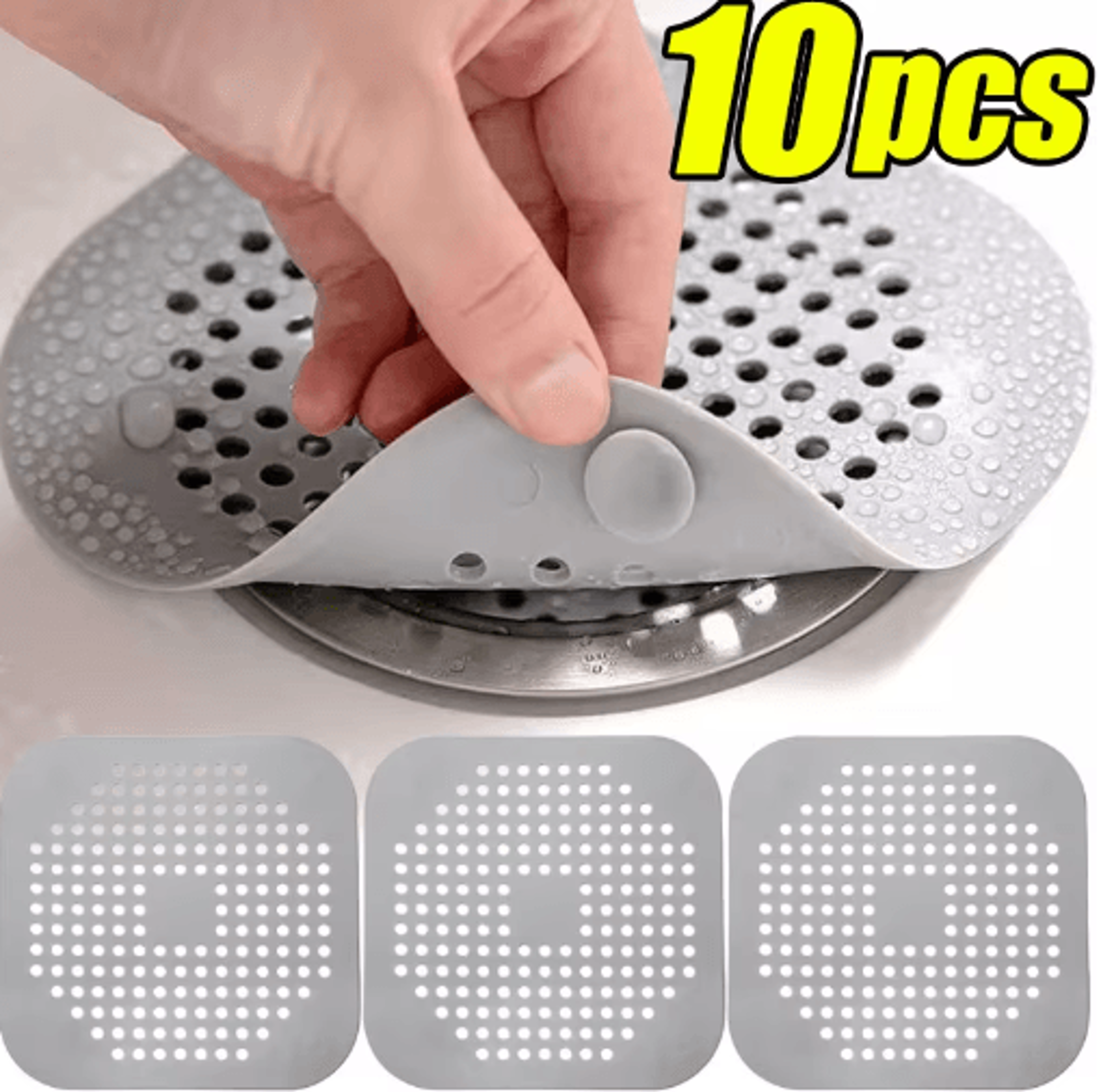 silicone sink drain strainer – multi-purpose silicone drain hair catcher for kitchen sink, shower & bathtub