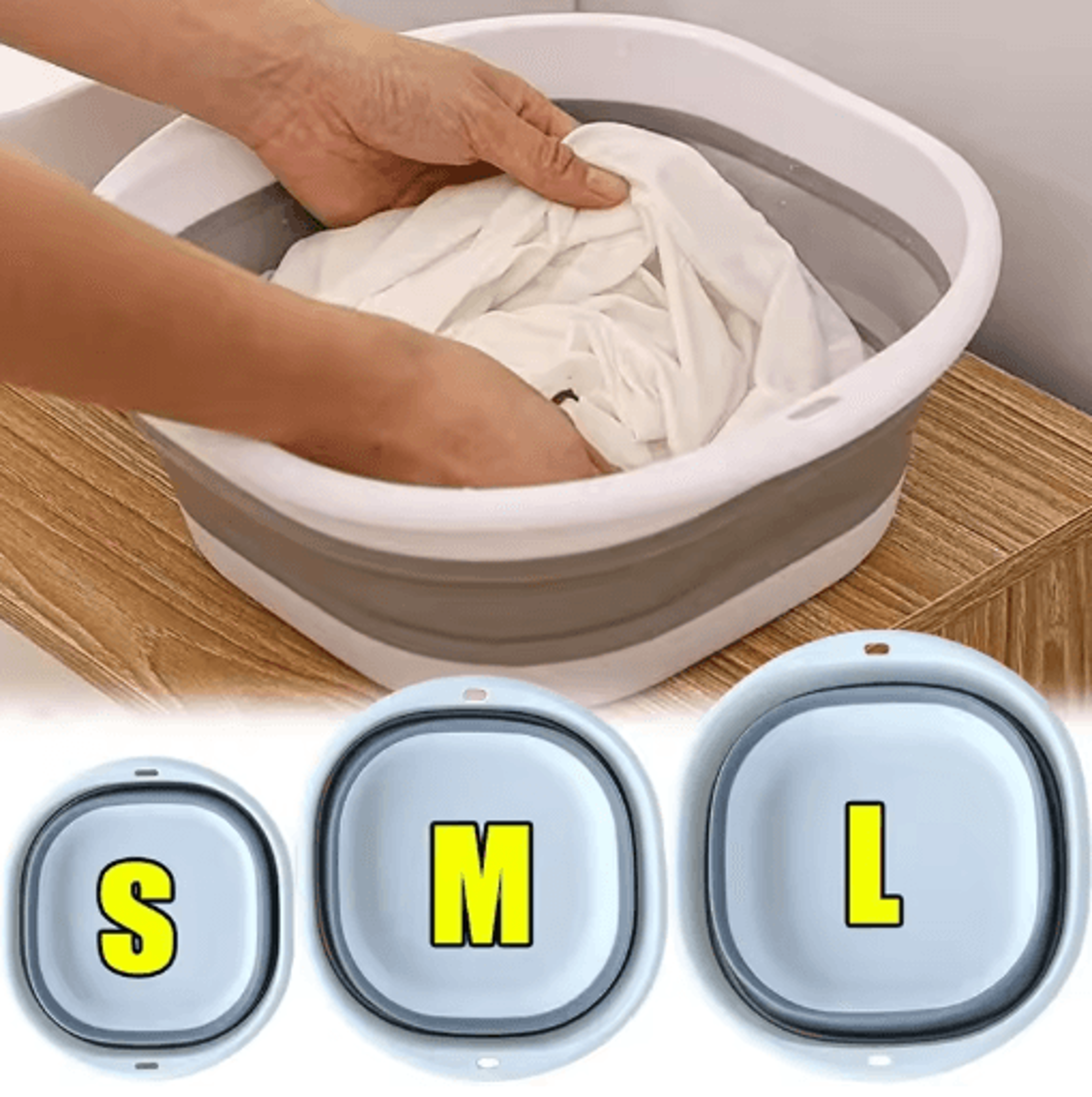 portable folding foot bath basin – collapsible silicone wash tub for travel, pedicure & everyday use