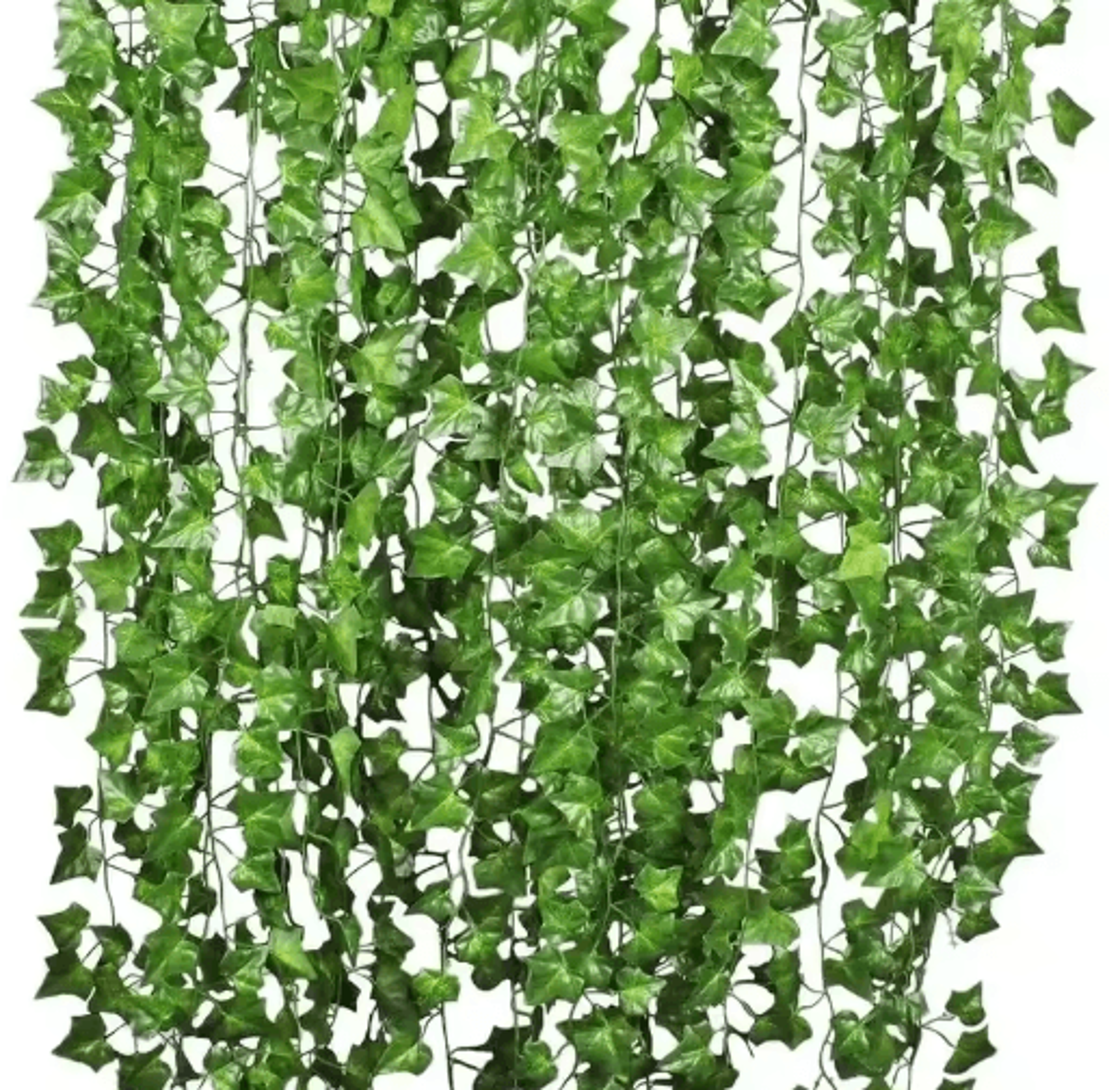 artificial ivy garland – hanging fake ivy vine with green leaves for home, garden, wedding & party decor