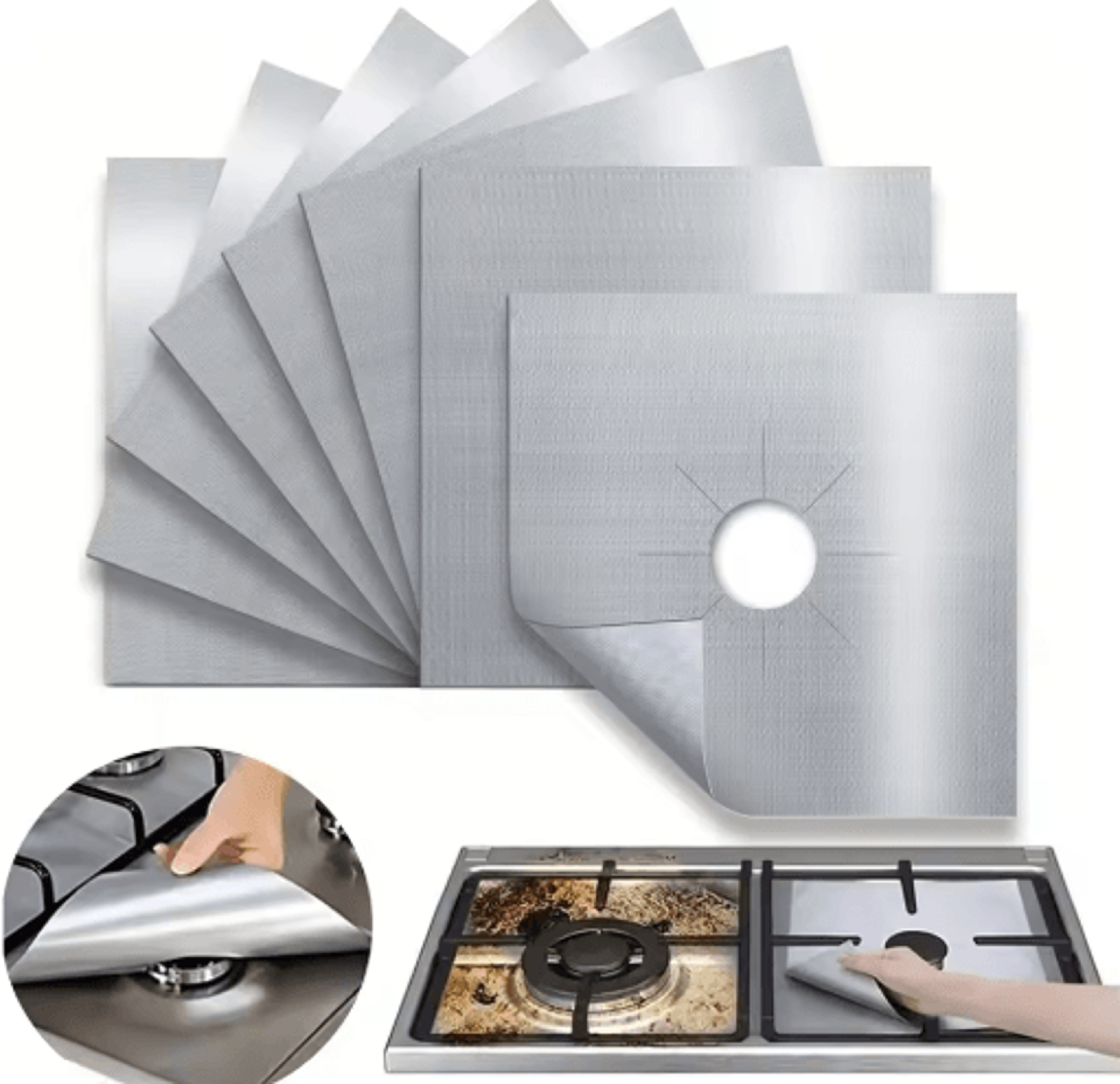 reusable gas stove burner covers – heat-resistant non-stick stove protector liners for easy kitchen cleanup
