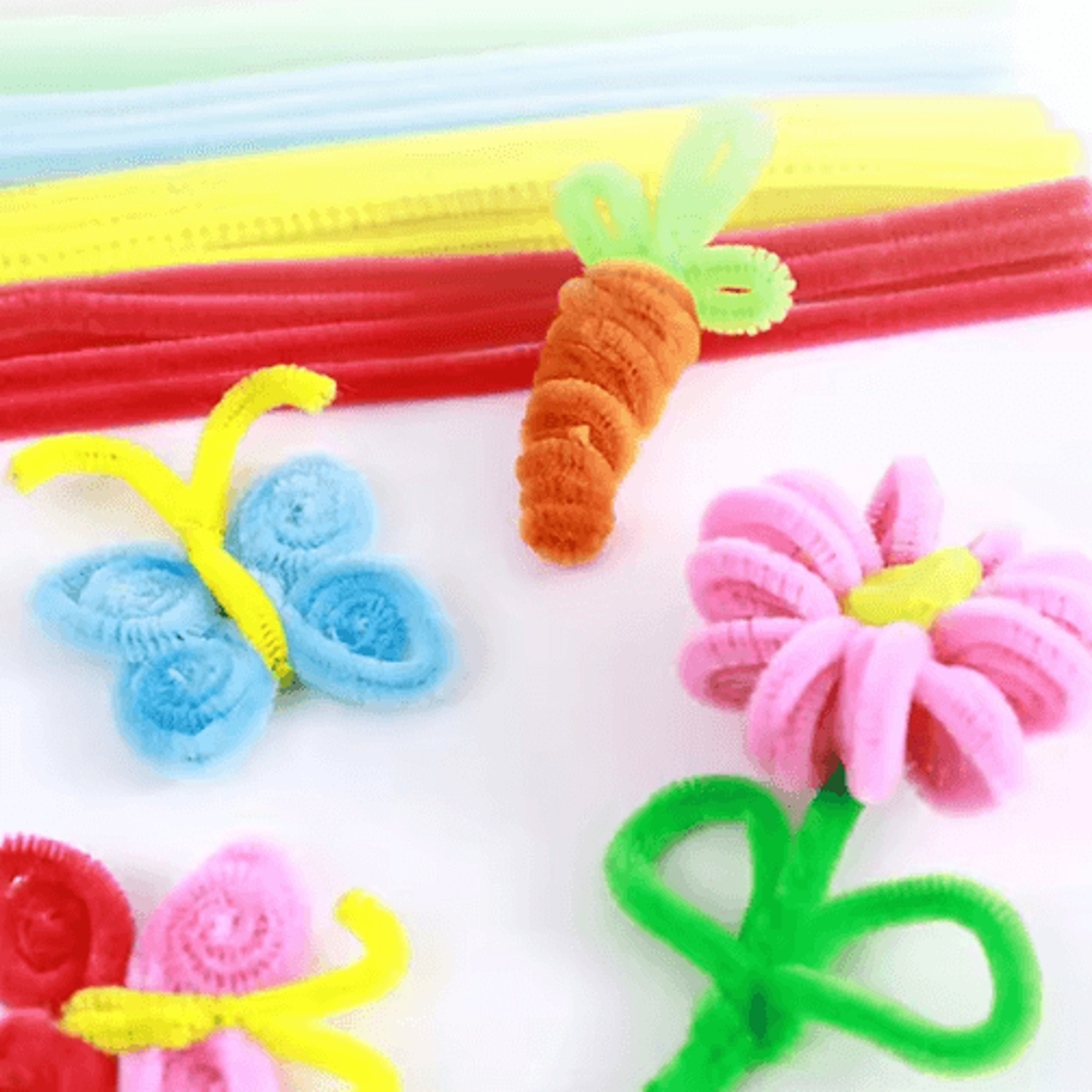 colorful chenille stems for diy crafts – soft pipe cleaners for kids, school projects & creative art