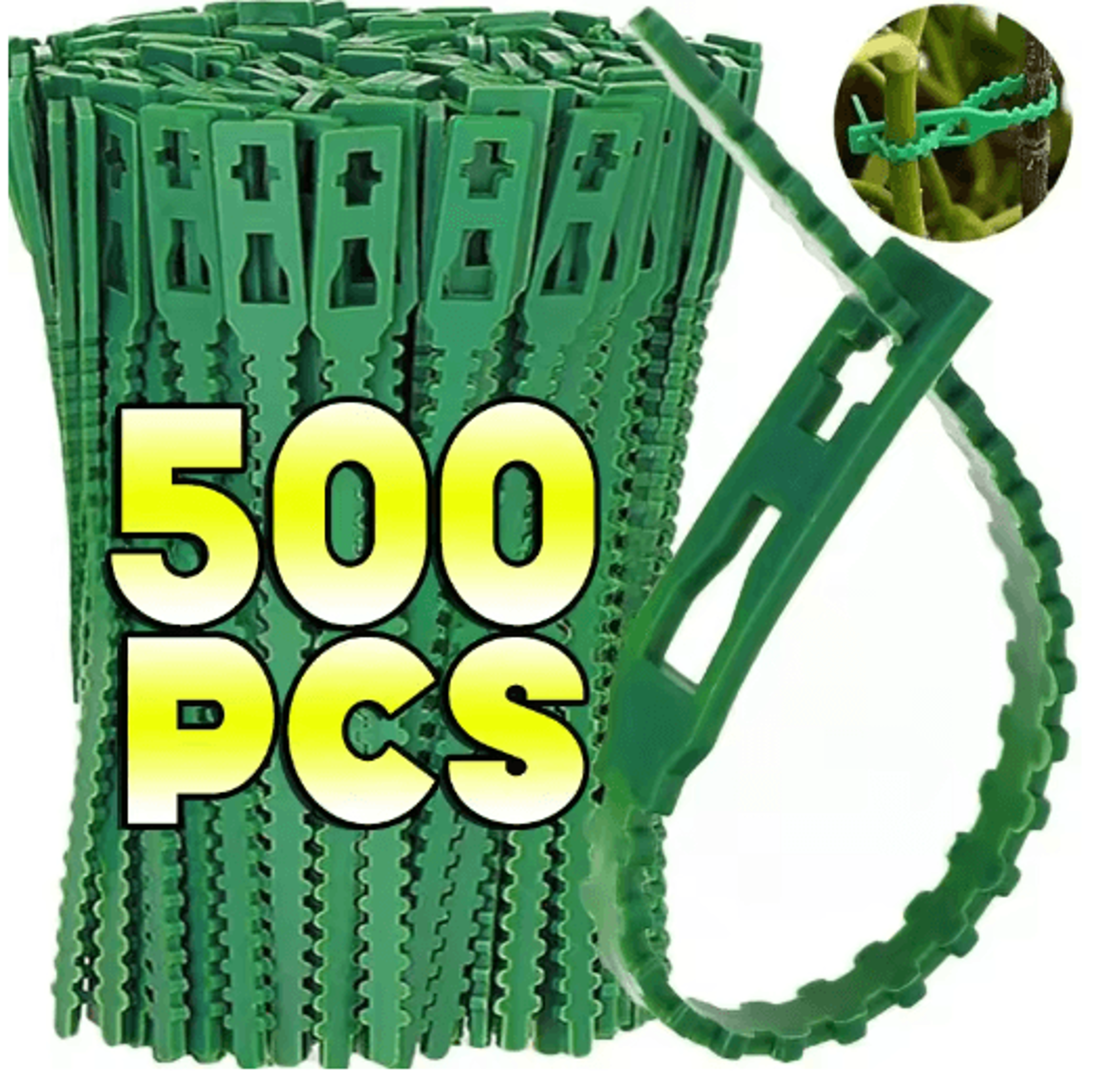reusable garden cable ties – adjustable plant support fasteners for vines, trees & shrubs