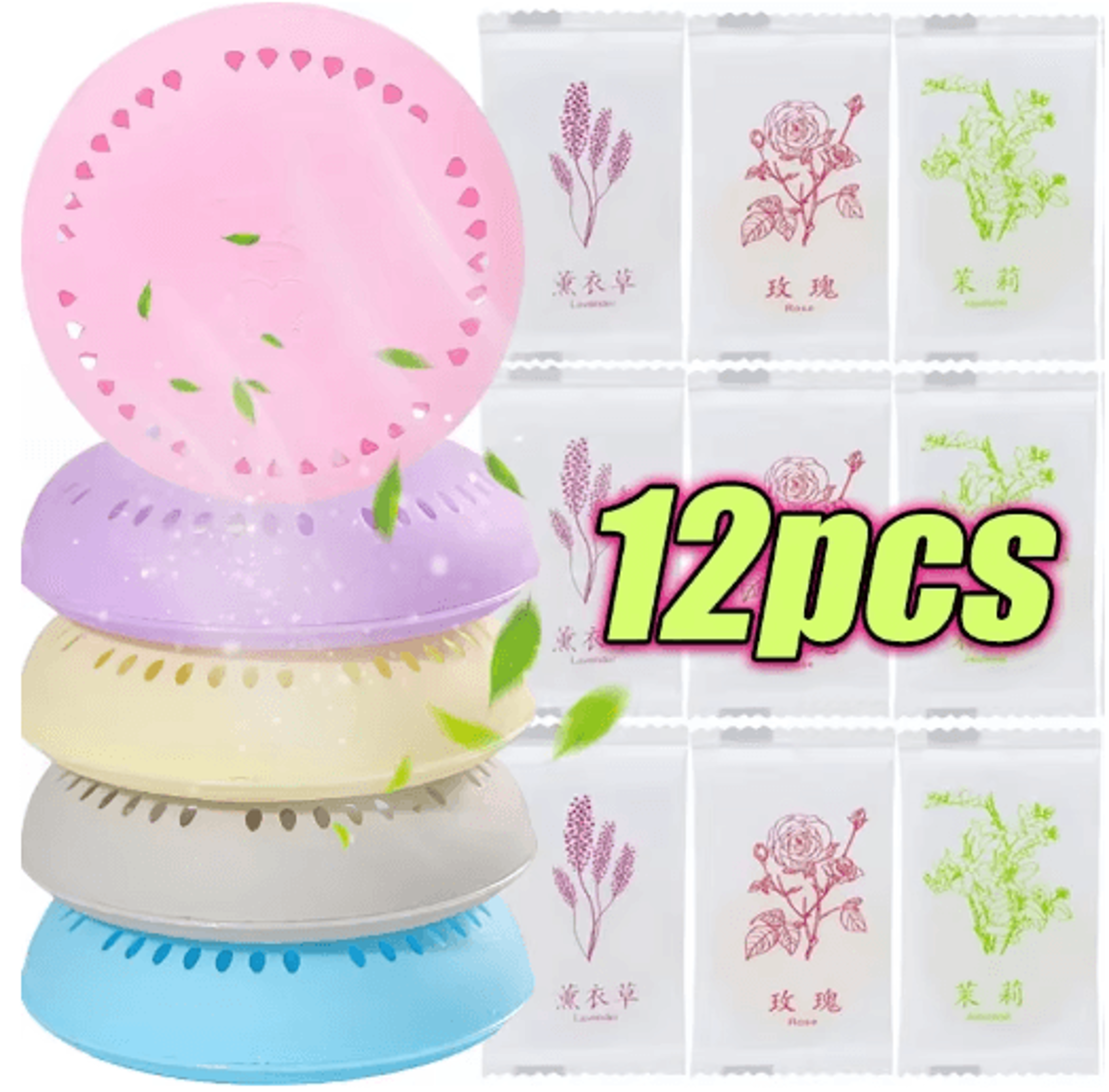 long-lasting aromatherapy solid air freshener deodorizer for bathroom, bedroom, wardrobe, car & home