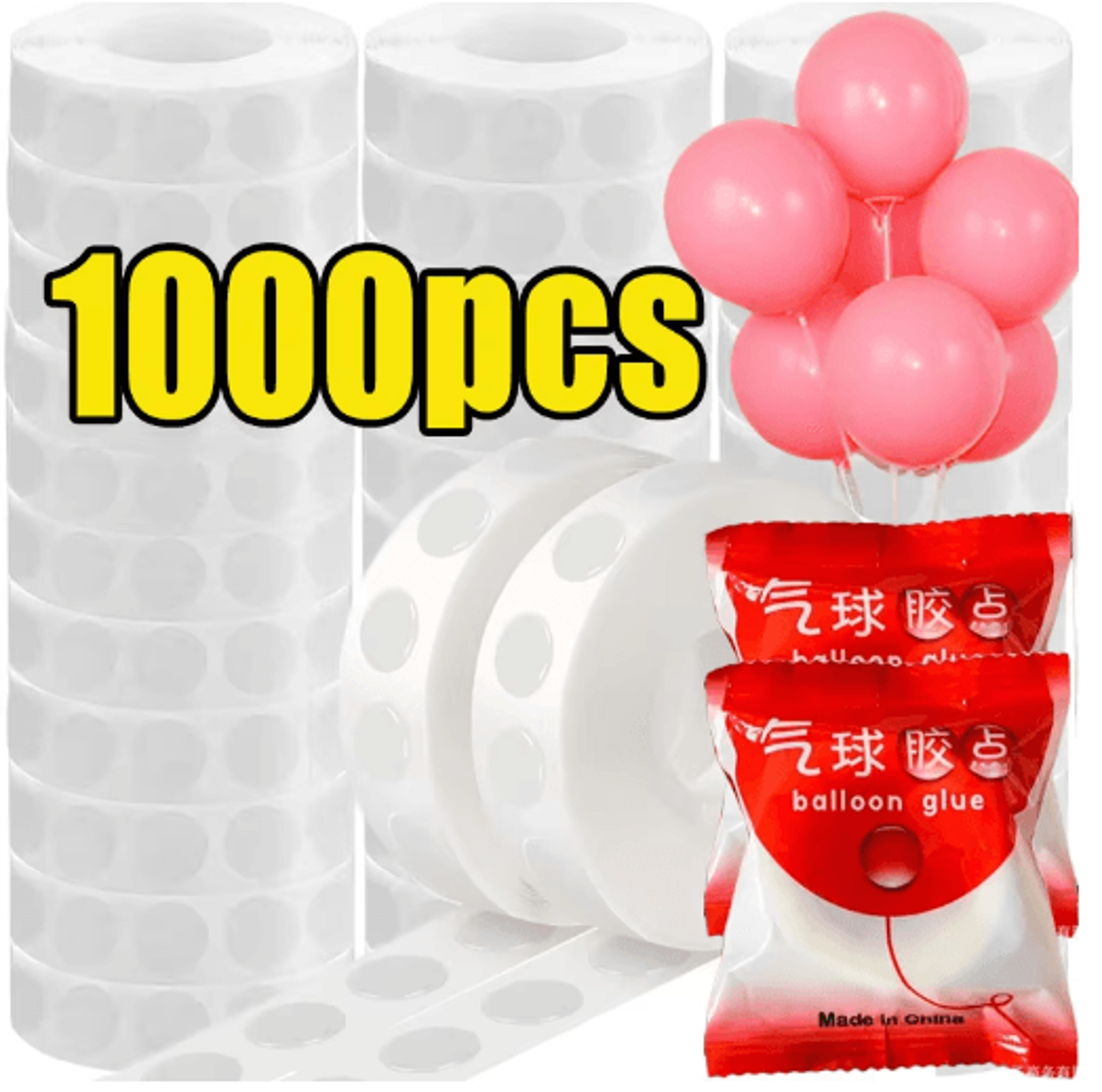 100–1000pcs balloon glue dots – double-sided adhesive stickers for balloon decorations & party displays