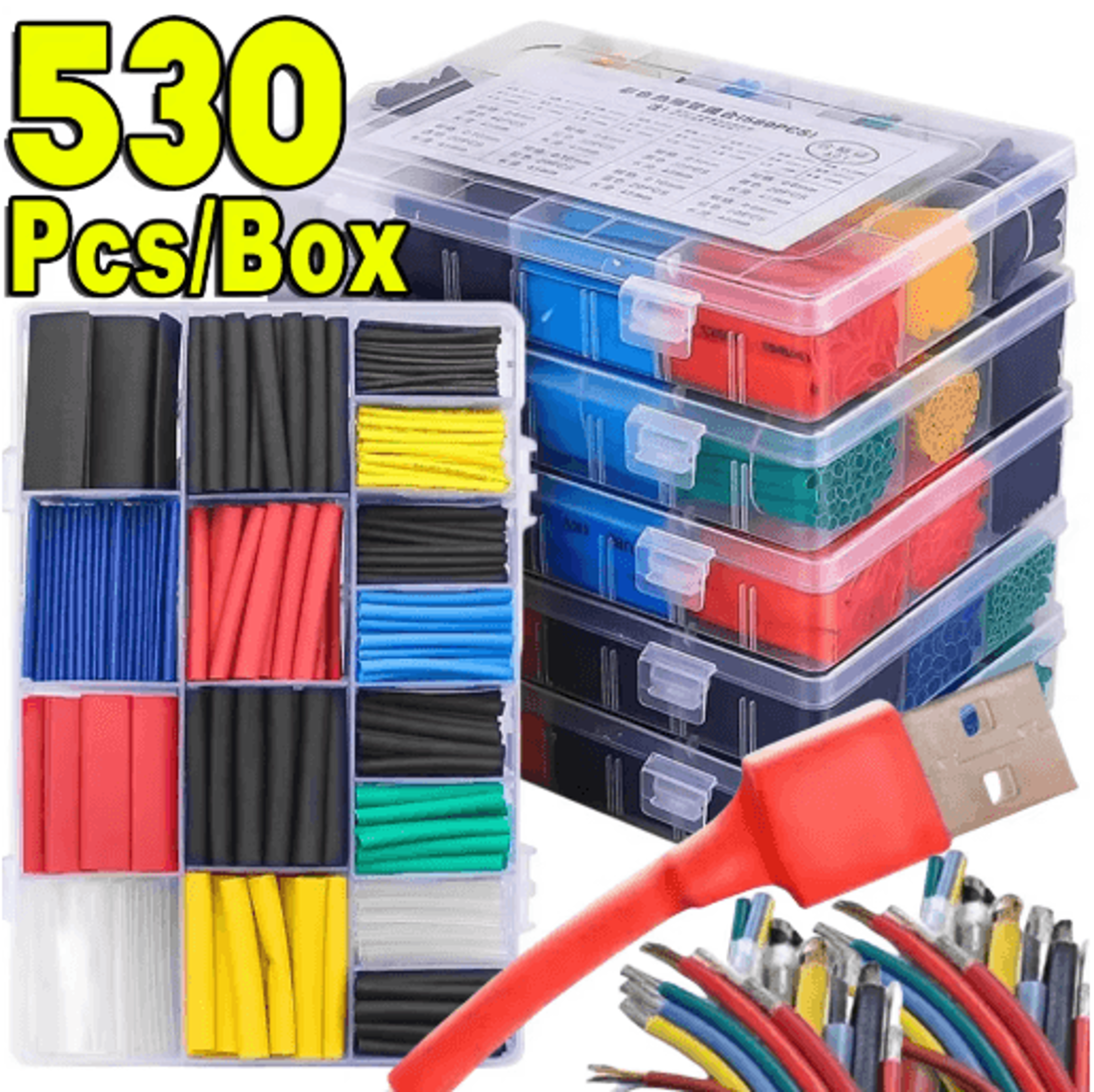 heat shrink tube kit – electrical heat shrink tubing for wire insulation & cable protection