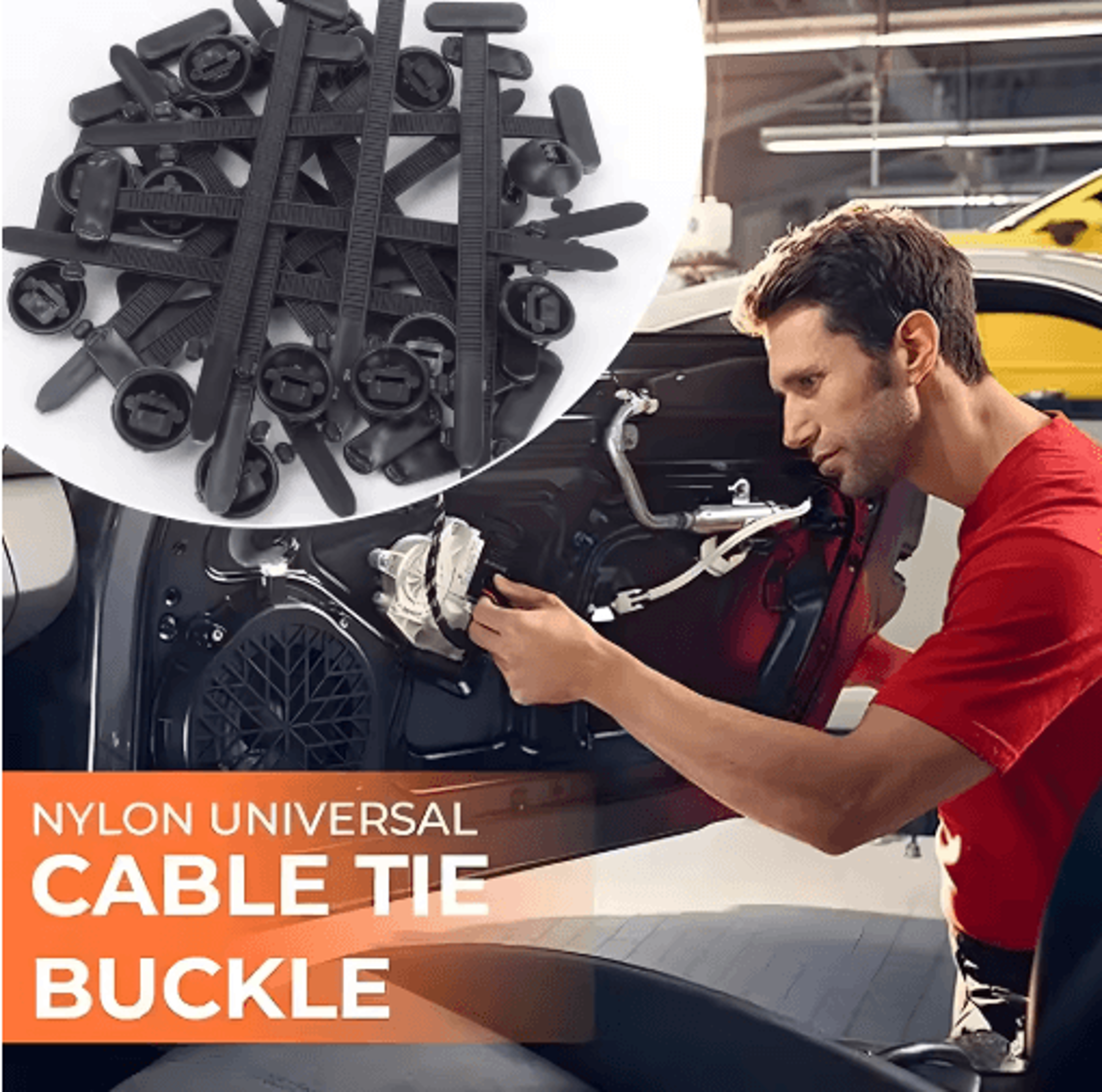 nylon cable tie fastener clips – automotive wire management & panel mount cable ties