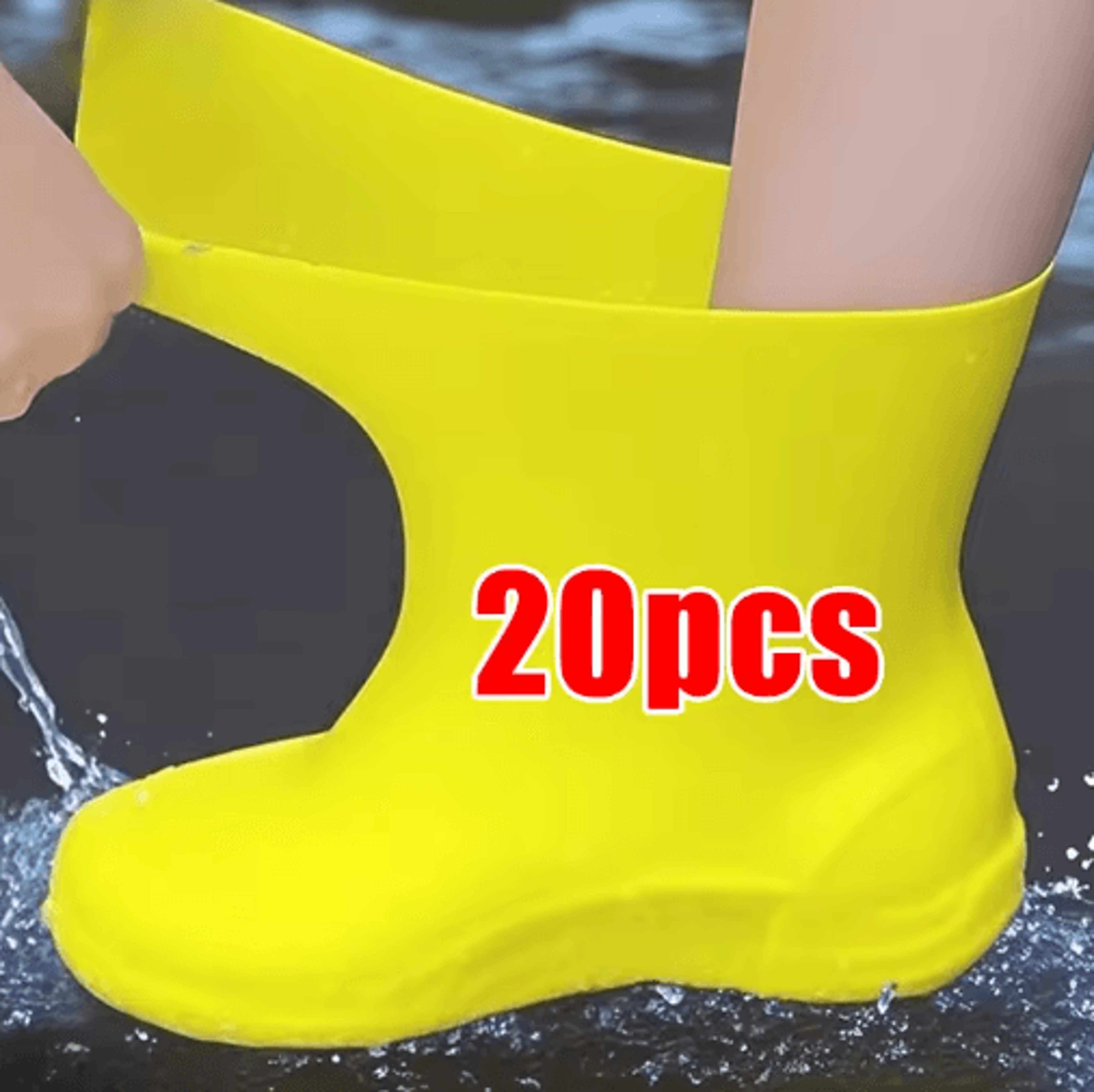 reusable waterproof latex shoe covers – non-slip overshoes for rain, travel & outdoor protection