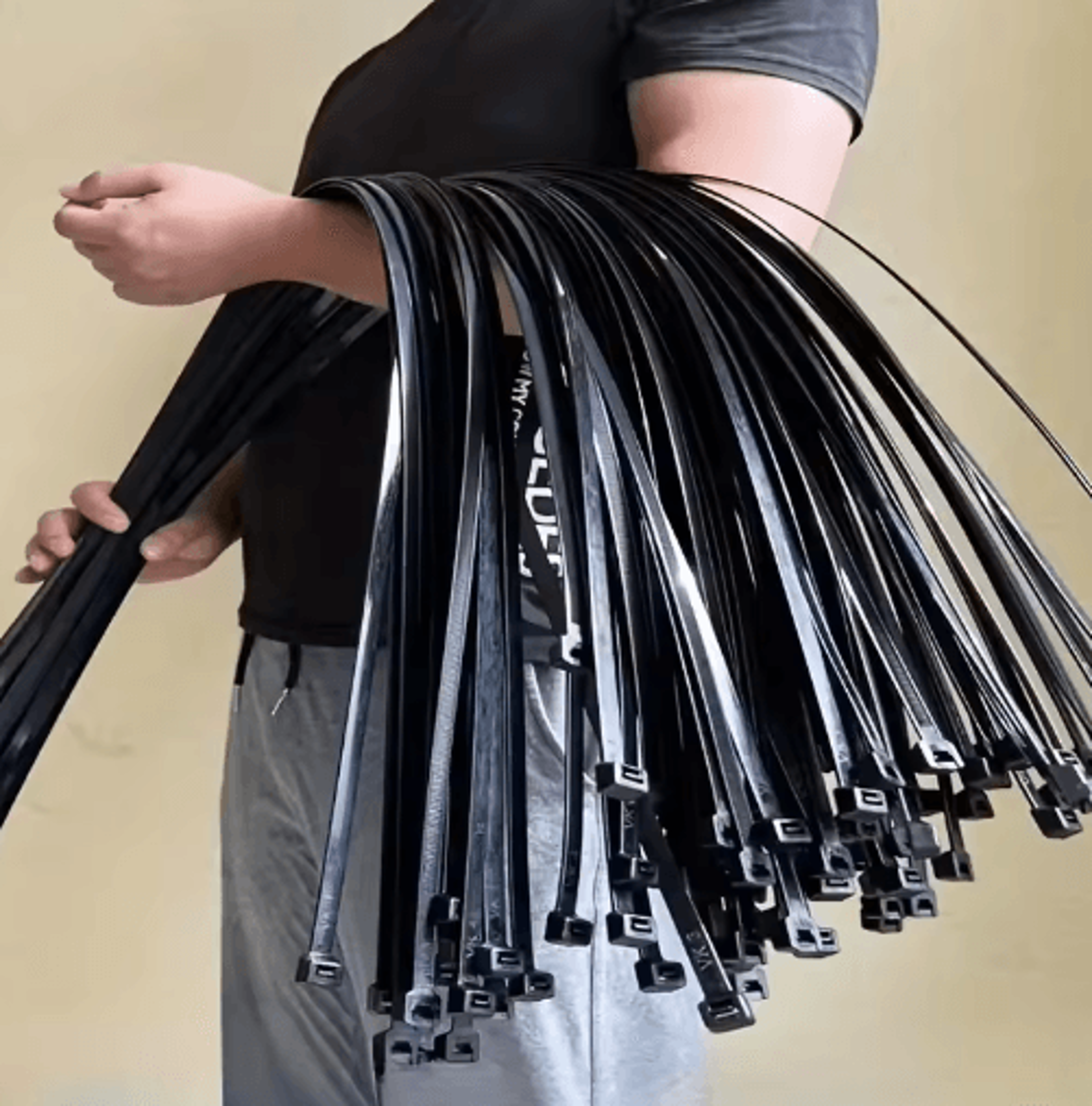 self-locking nylon cable ties durable plastic zip ties for cable management & organization