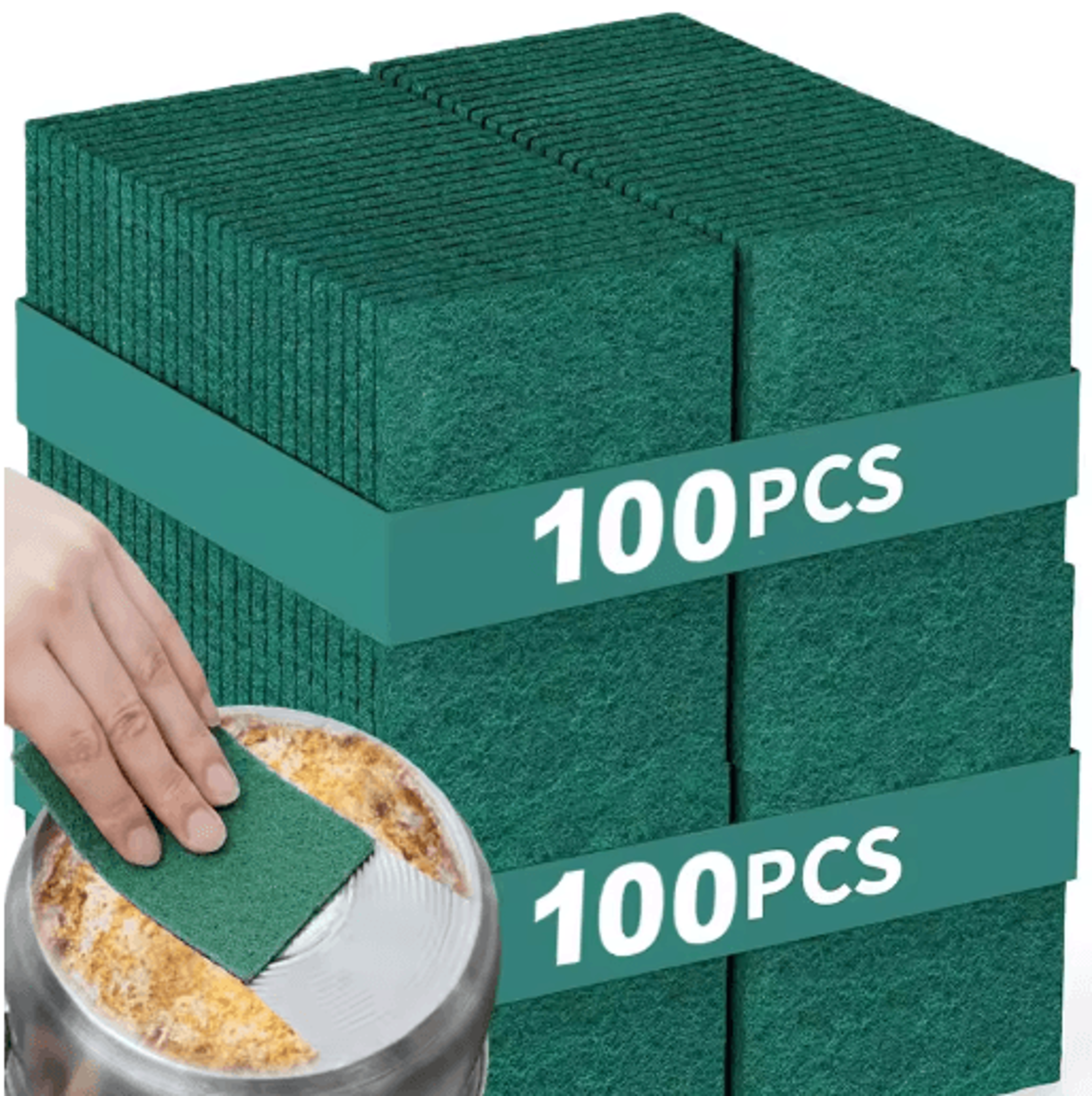 reusable non-scratch scrub pads – multipurpose kitchen cleaning pads for dishes, pots & pans