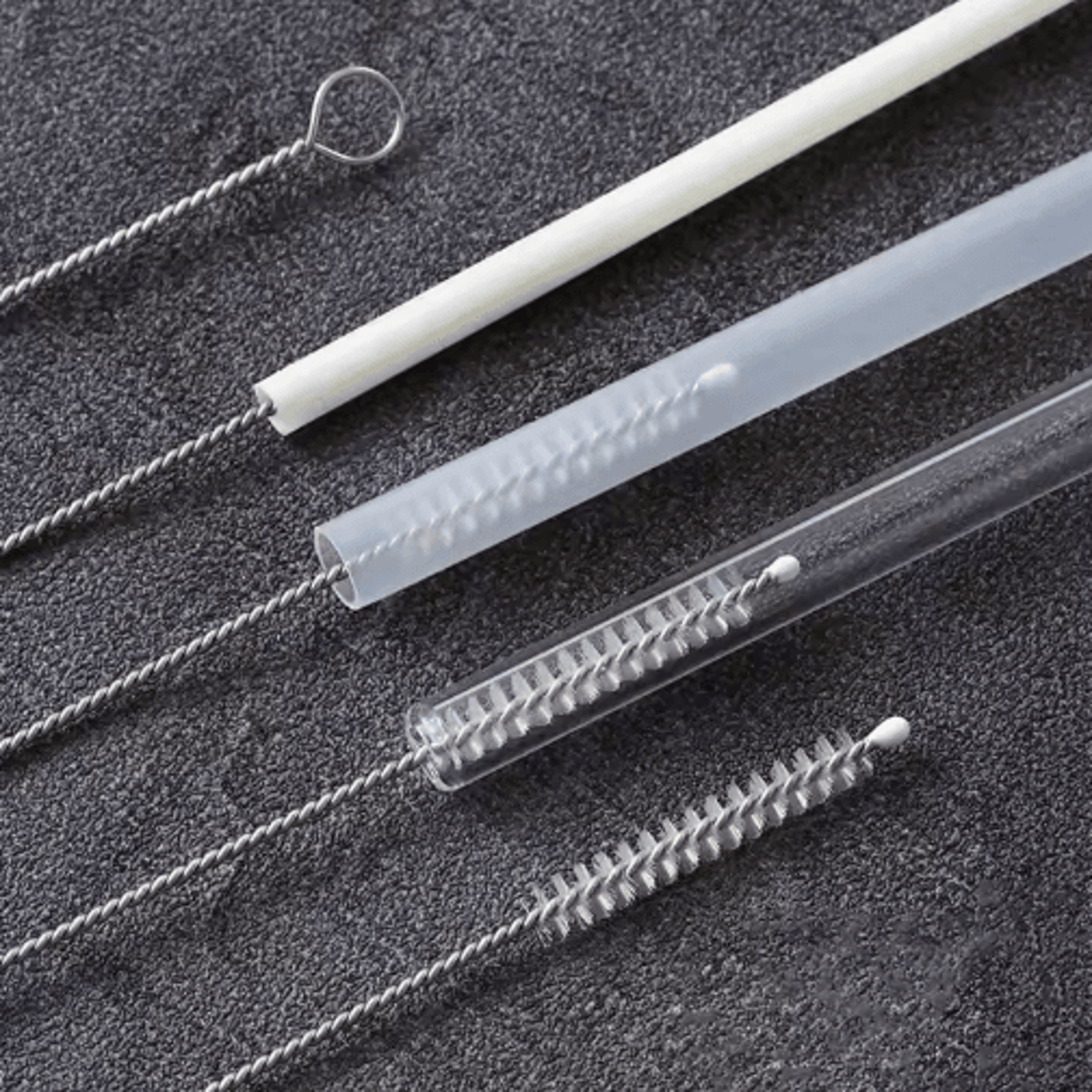 reusable drinking straw cleaning brush kit – long nylon tube brushes for straws, bottles & baby cups