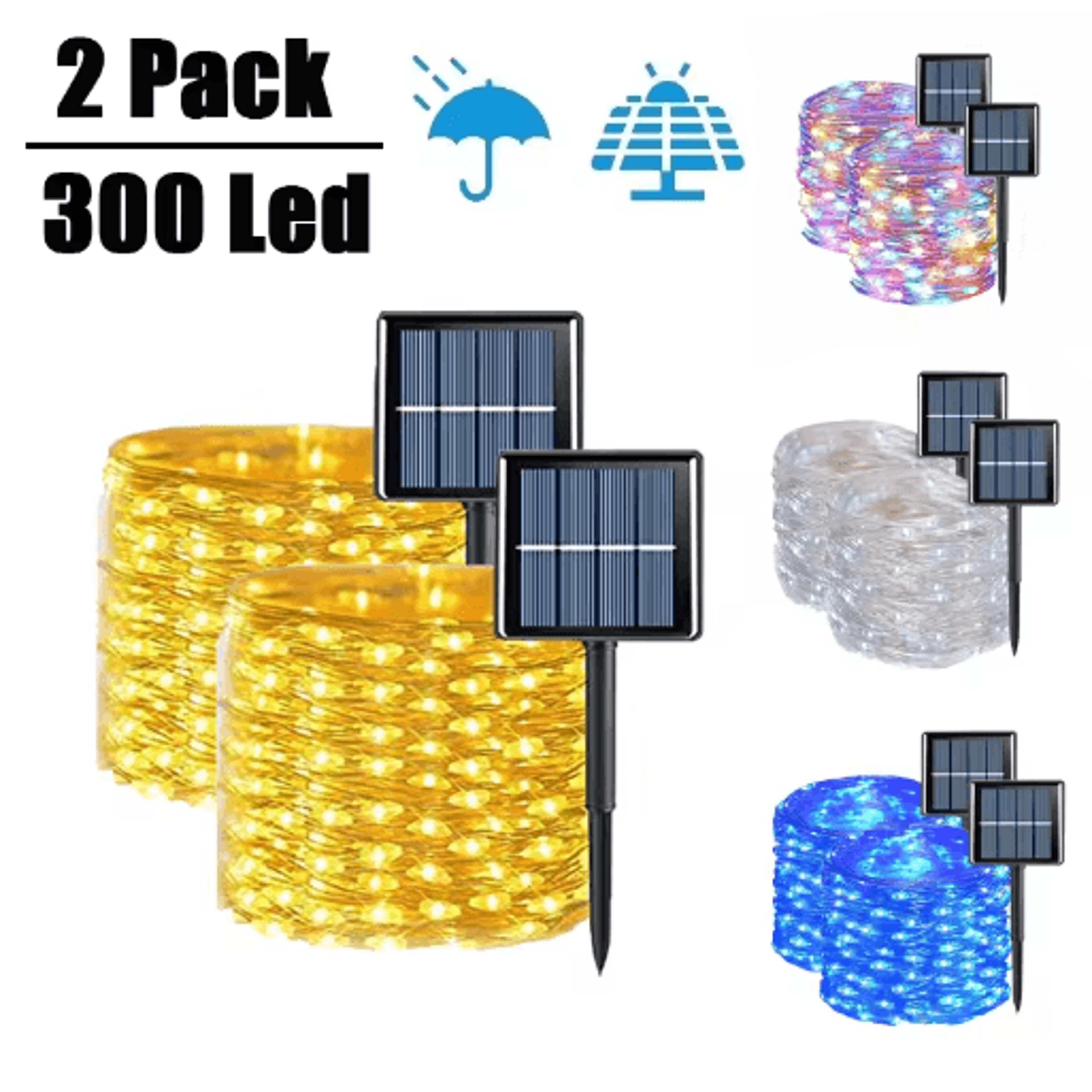 solar led fairy string lights – waterproof outdoor twinkle lights for garden, patio & christmas decor