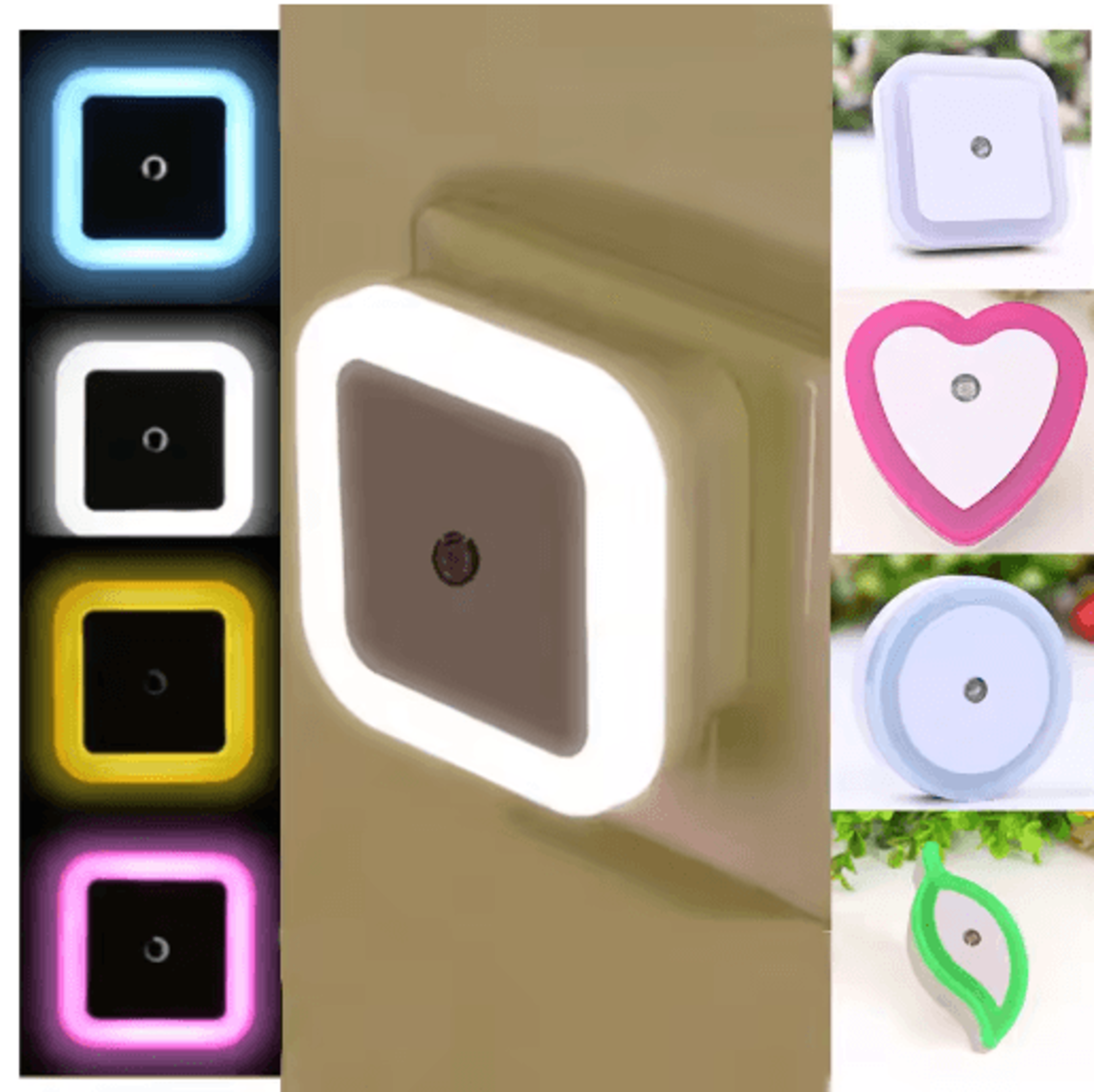 mini plug-in led night light with auto sensor – soft night lamp for bedroom, hallway & kids' room