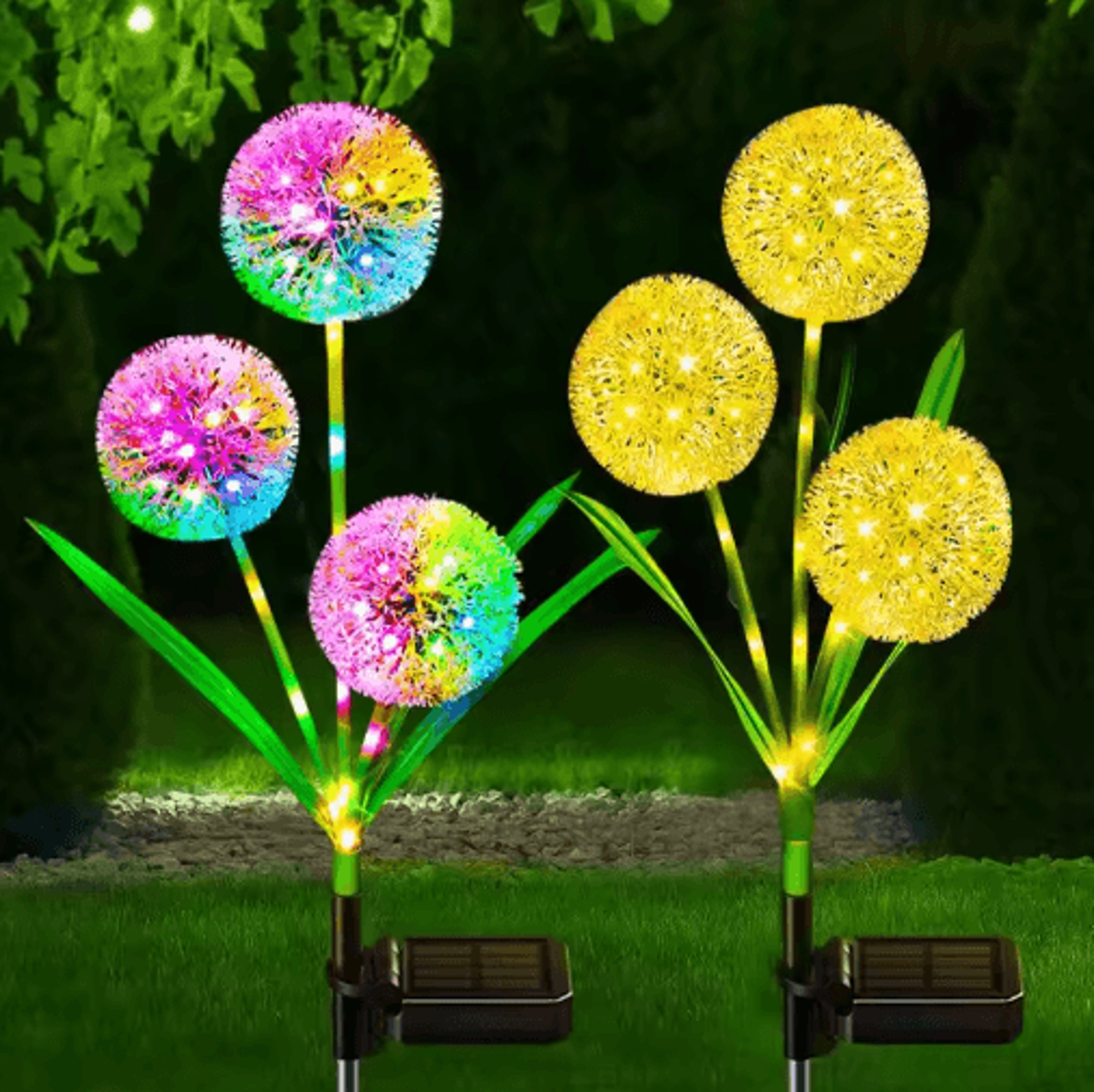solar led dandelion garden lights – waterproof outdoor decorative lights for lawn & landscape