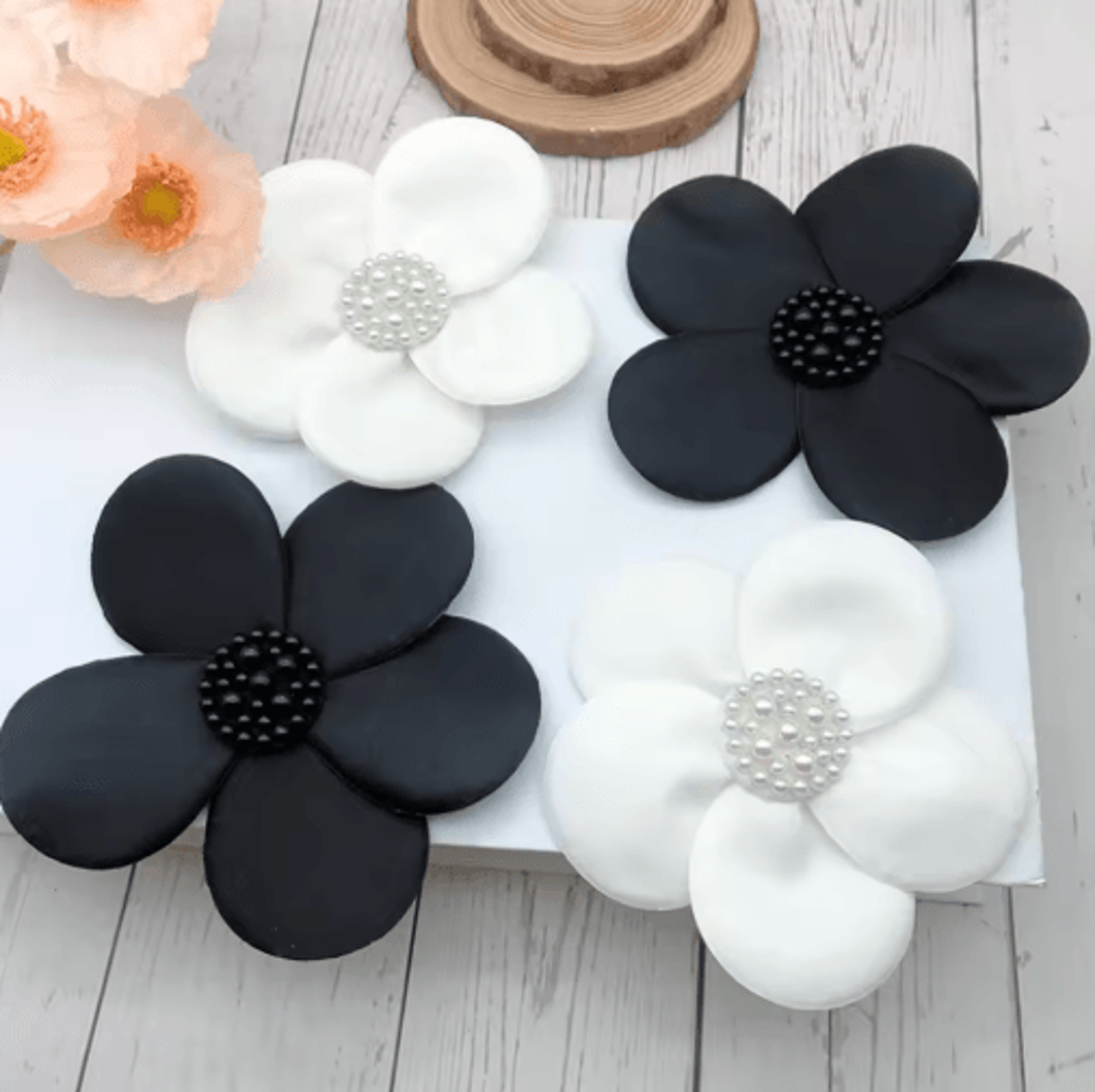 12.5cm 3d beaded flower applique – elegant fabric patch for clothing, crafts & diy accessories