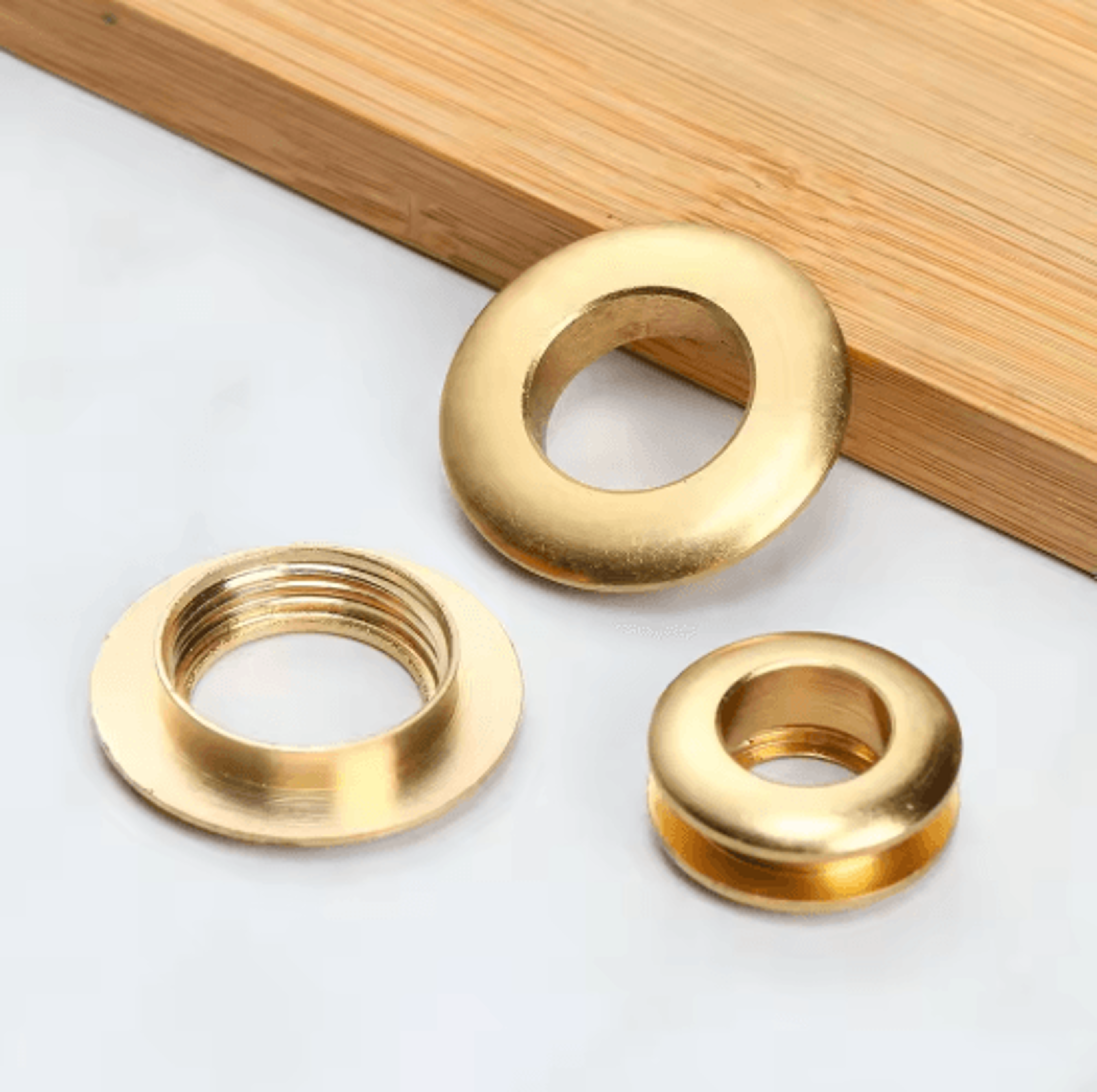 brass eyelets with washers set – durable metal grommet kit for leather, bags, shoes & diy crafts