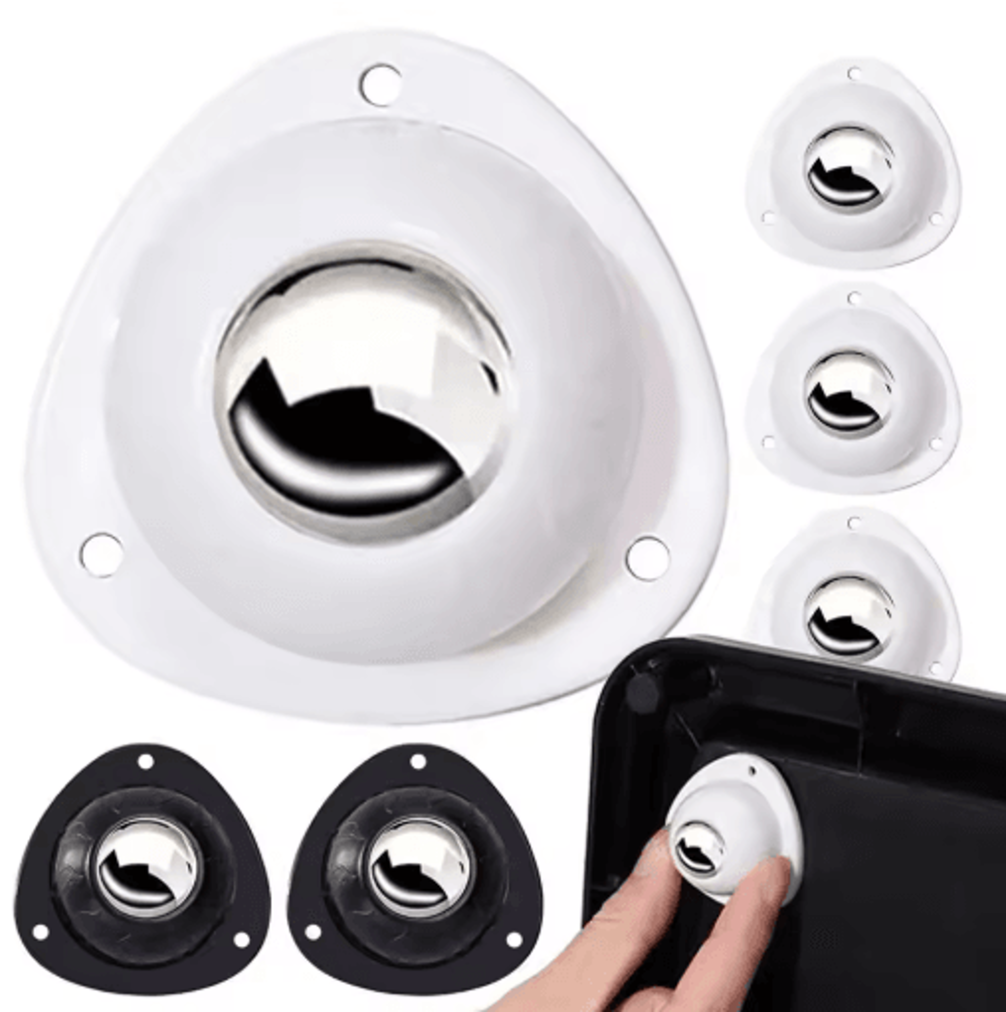 4-piece self-adhesive 360° swivel caster wheels – mini heavy-duty rolling casters for home & office