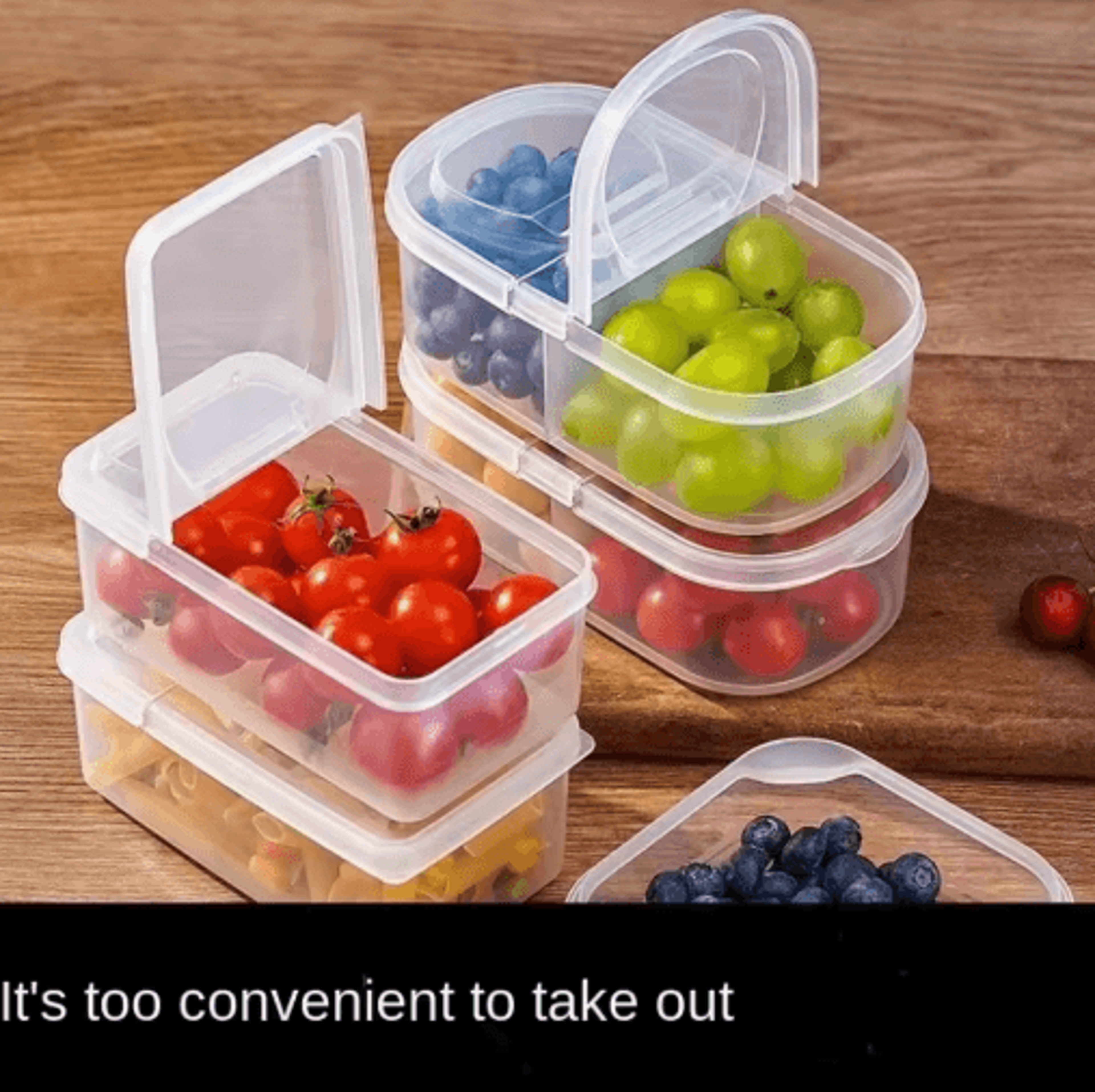portable refrigerator food storage container – plastic sealed fresh-keeping box with lid