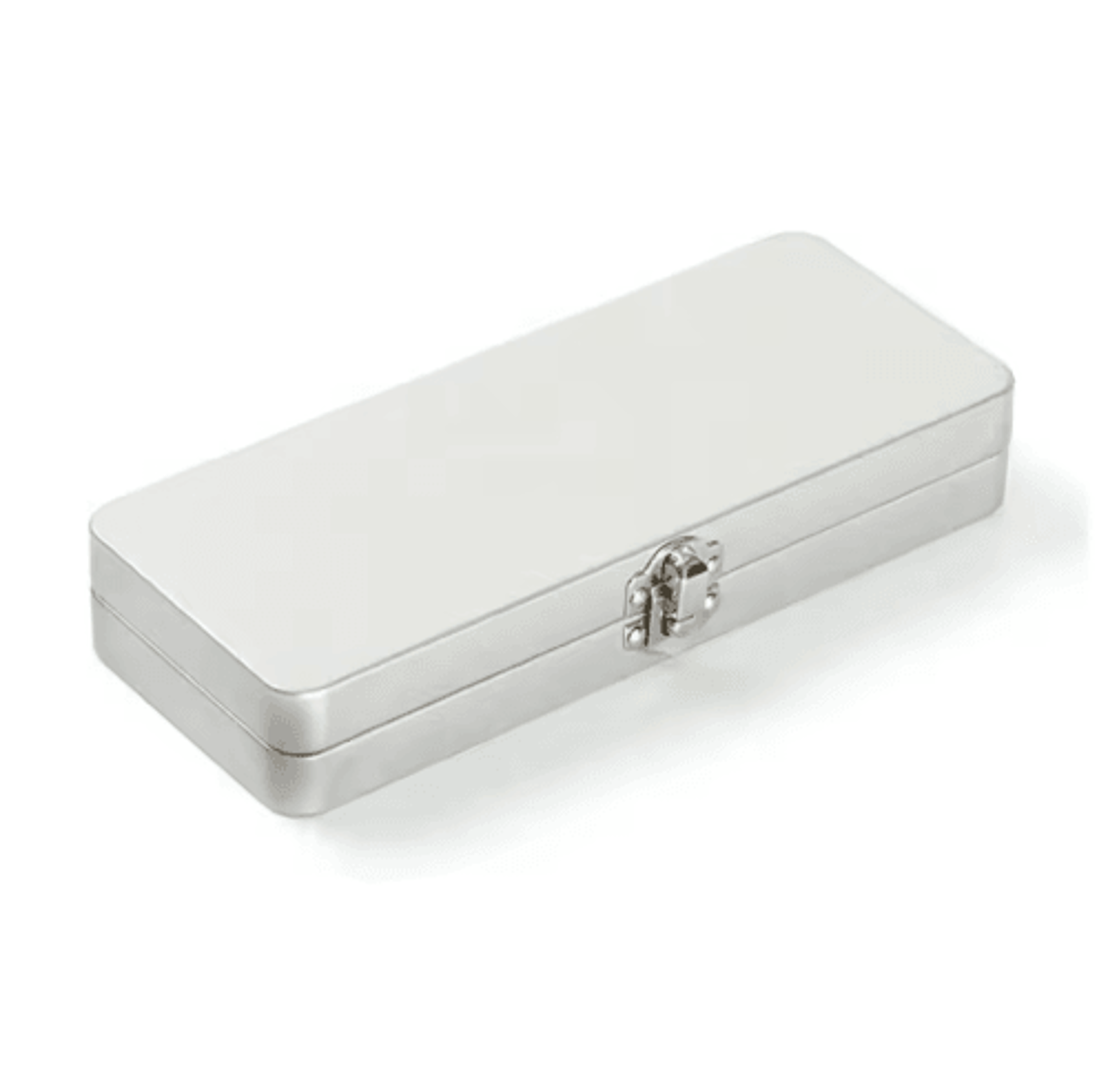 lockable metal storage box with hinged lid – durable empty tin case for secure organization