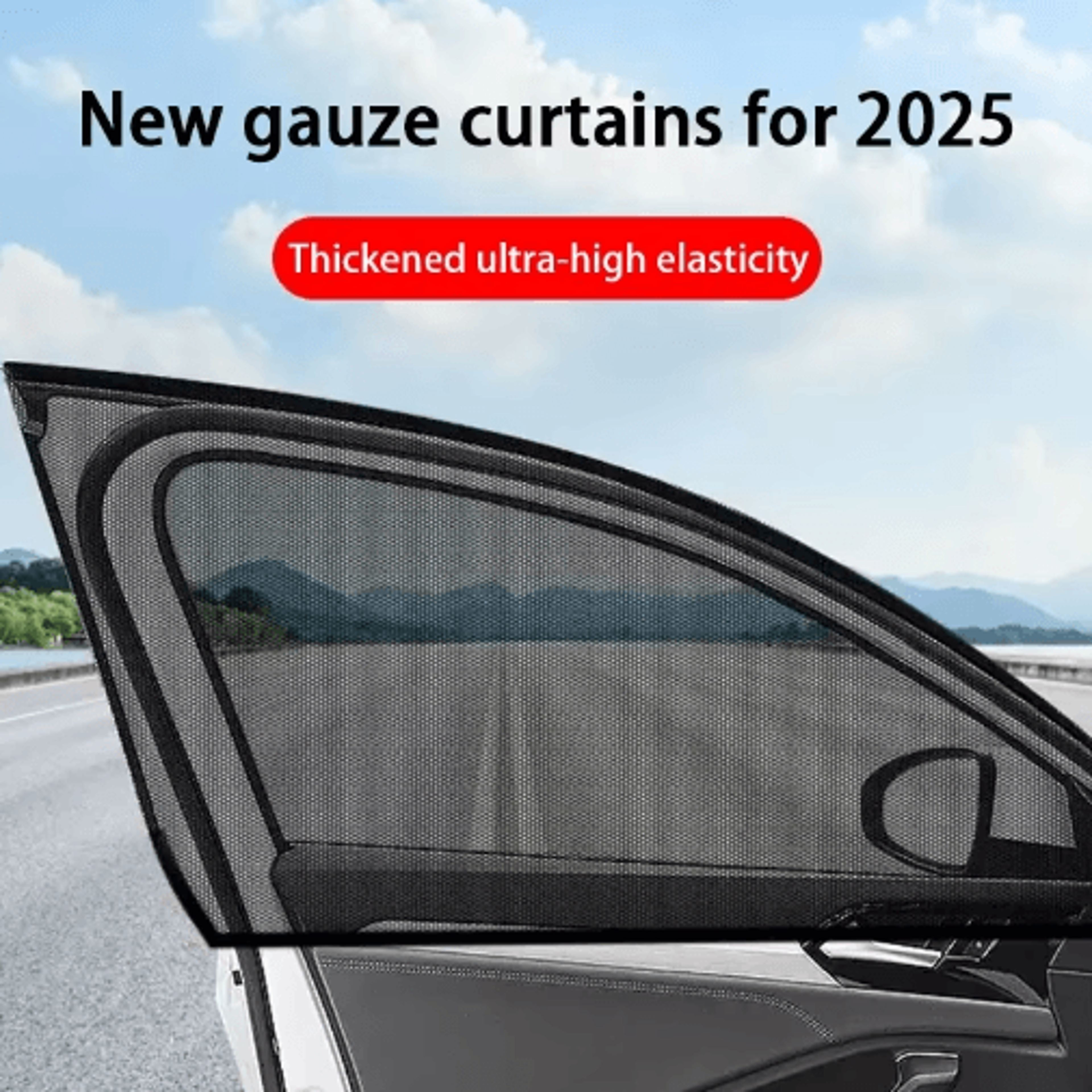 car window mosquito net & privacy sunshade – breathable window screen curtain for camping & travel