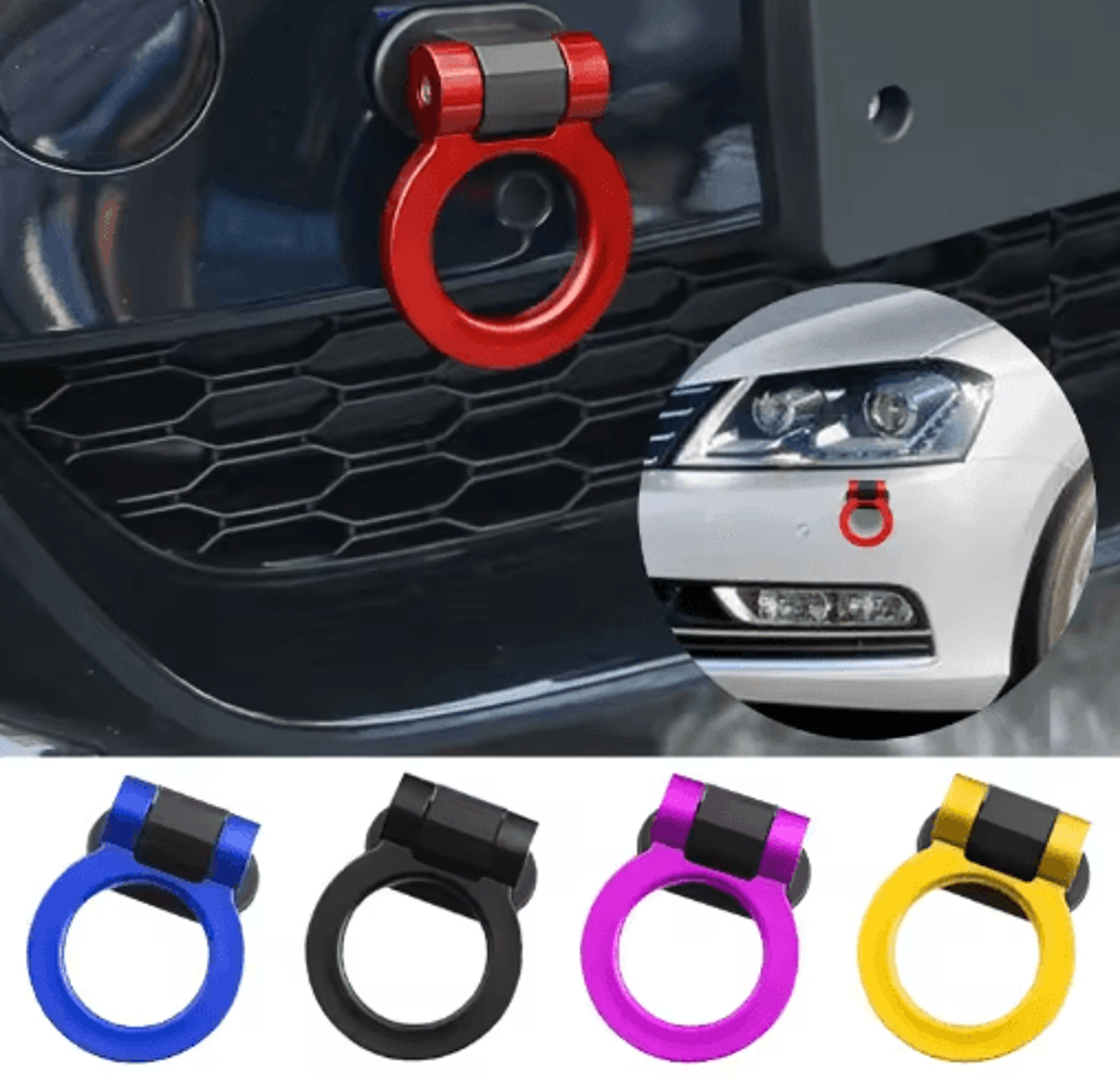 universal front & rear tow hook – heavy-duty bumper towing hook for cars