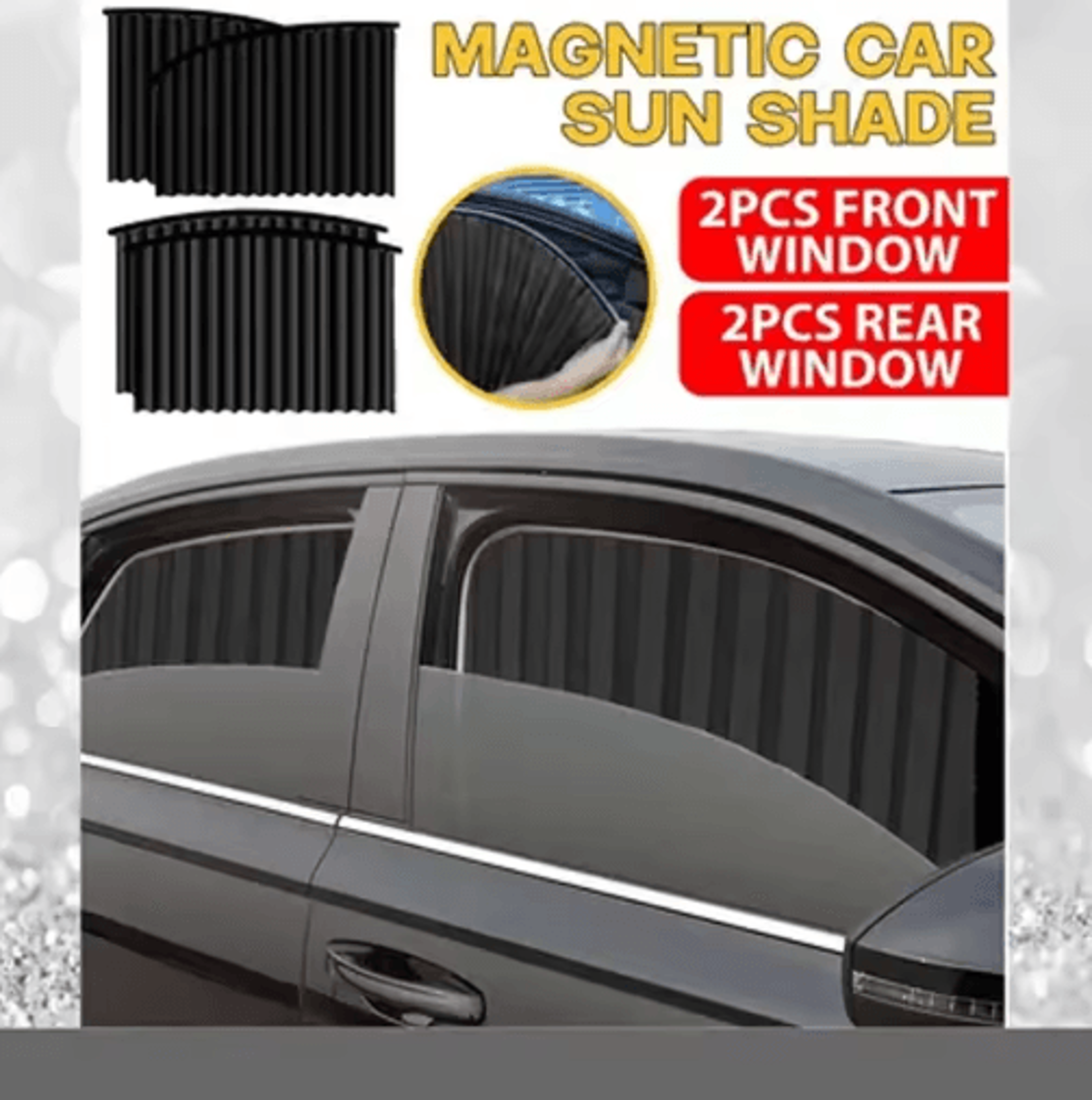 retractable car privacy curtains – sliding track window sunshades for uv protection & interior privacy