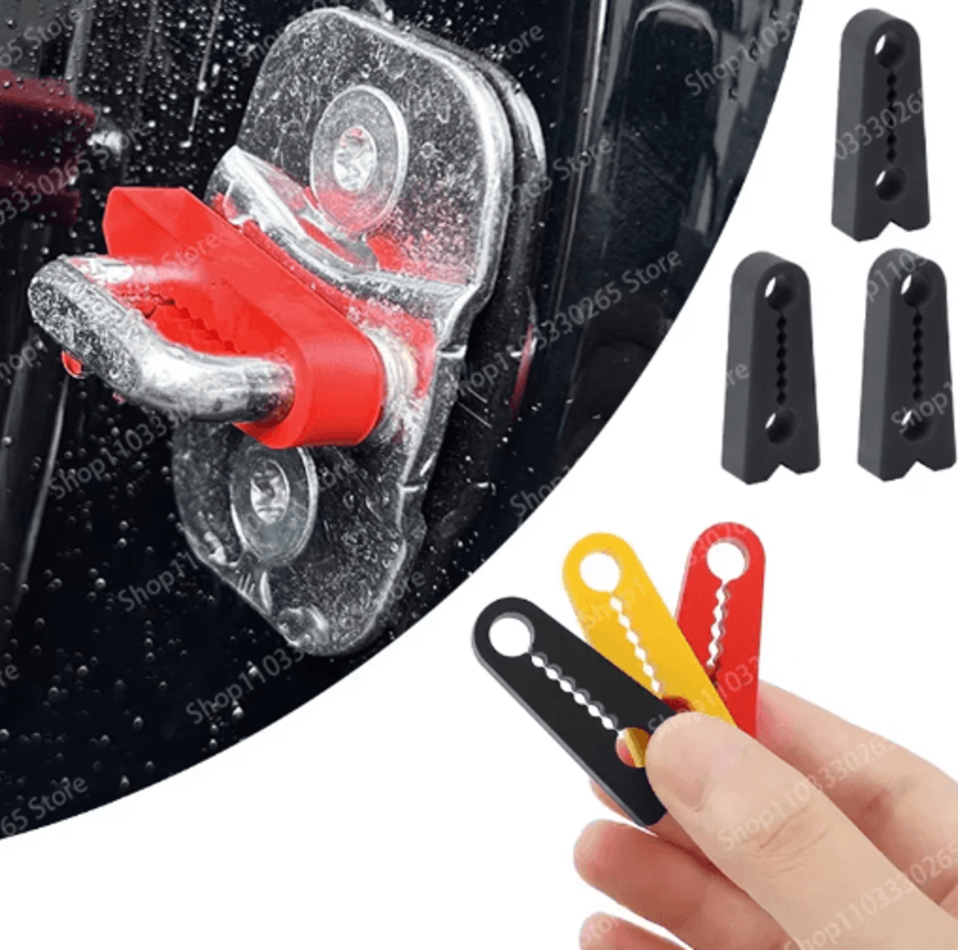 universal car door shock absorber pads – door lock protector & anti-collision bumper covers