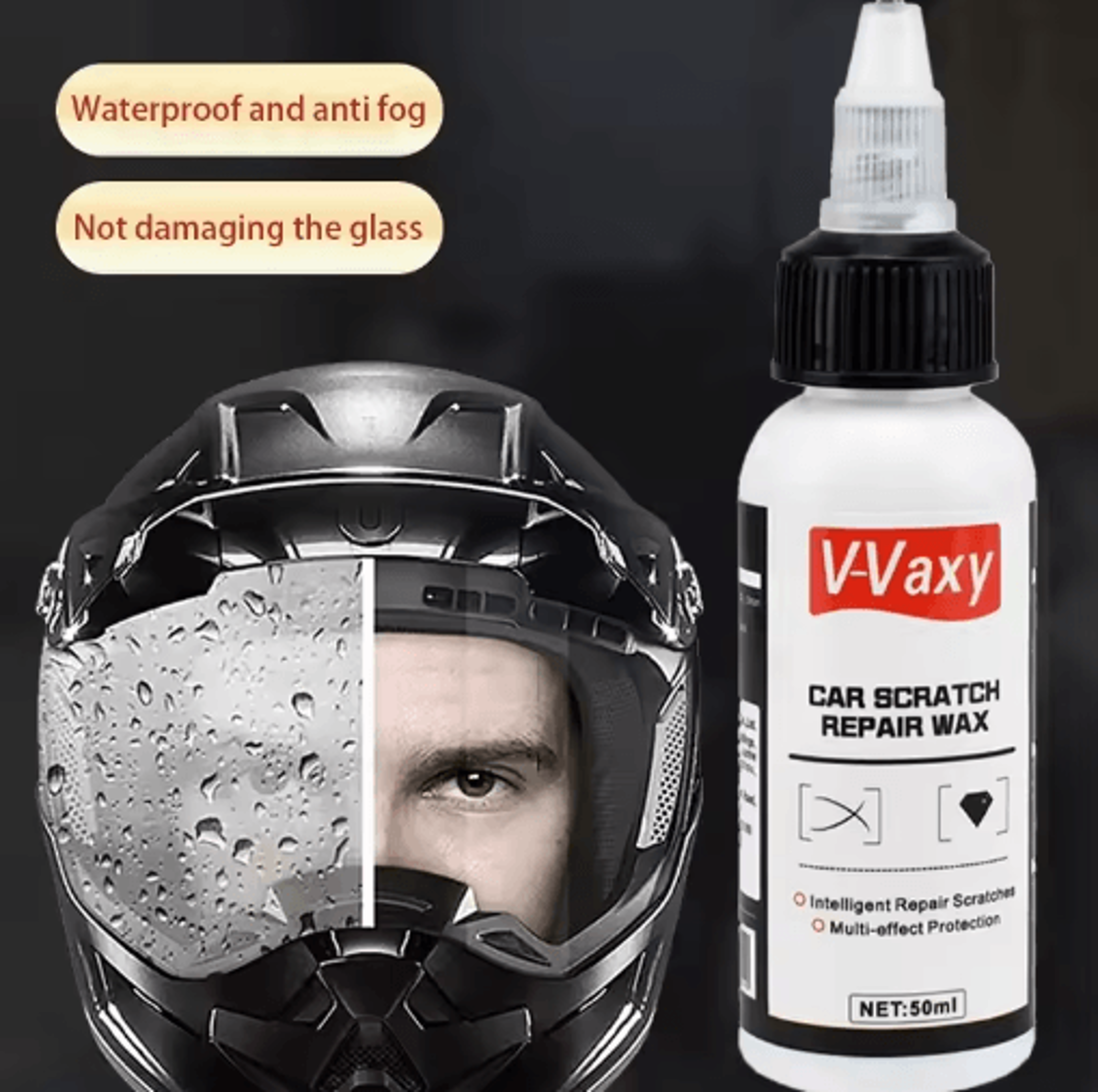 motorcycle helmet anti-fog & rain repellent spray – waterproof coating for visors, mirrors & glass