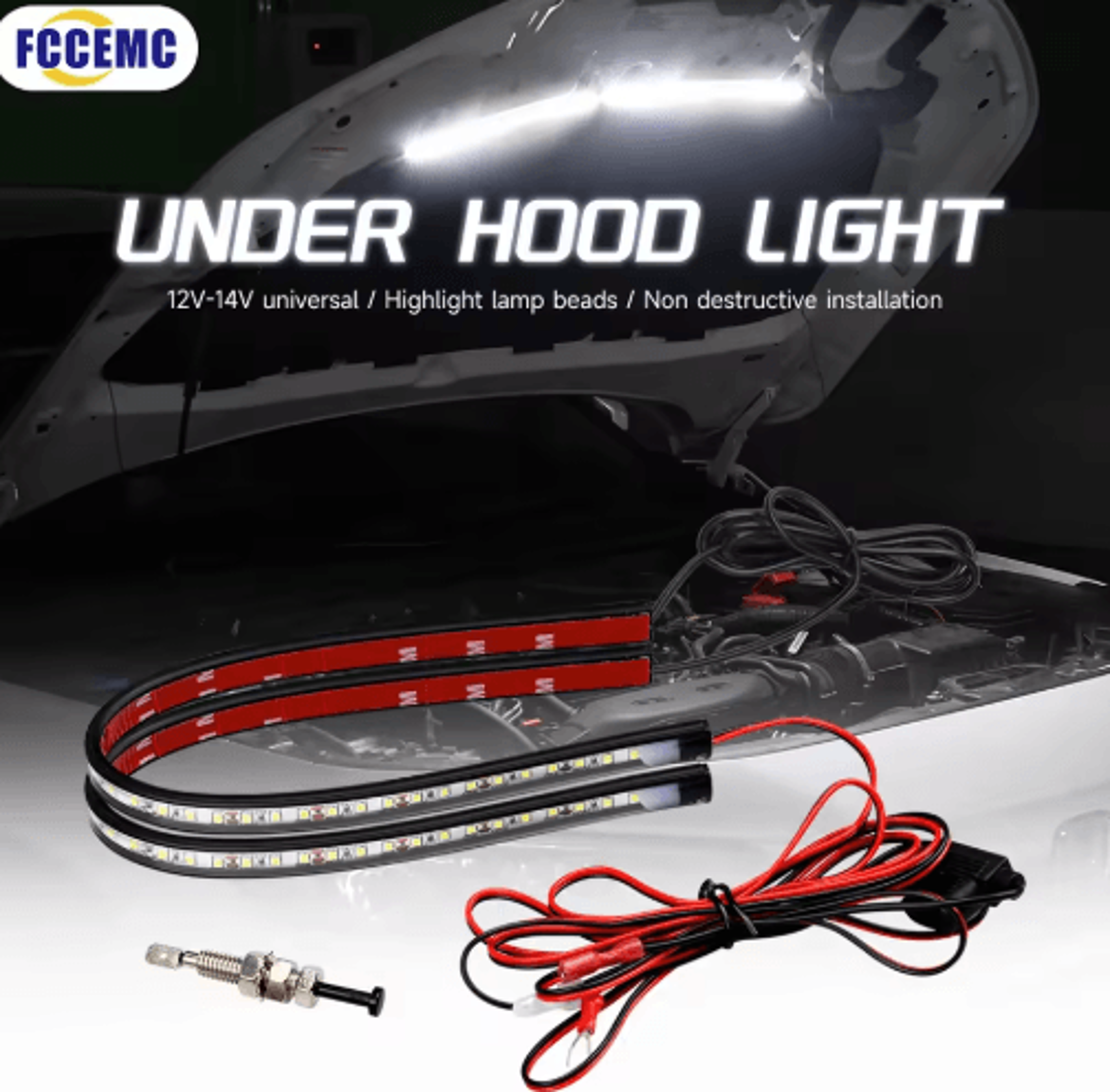 12v led car hood light – engine bay maintenance & hood illumination light