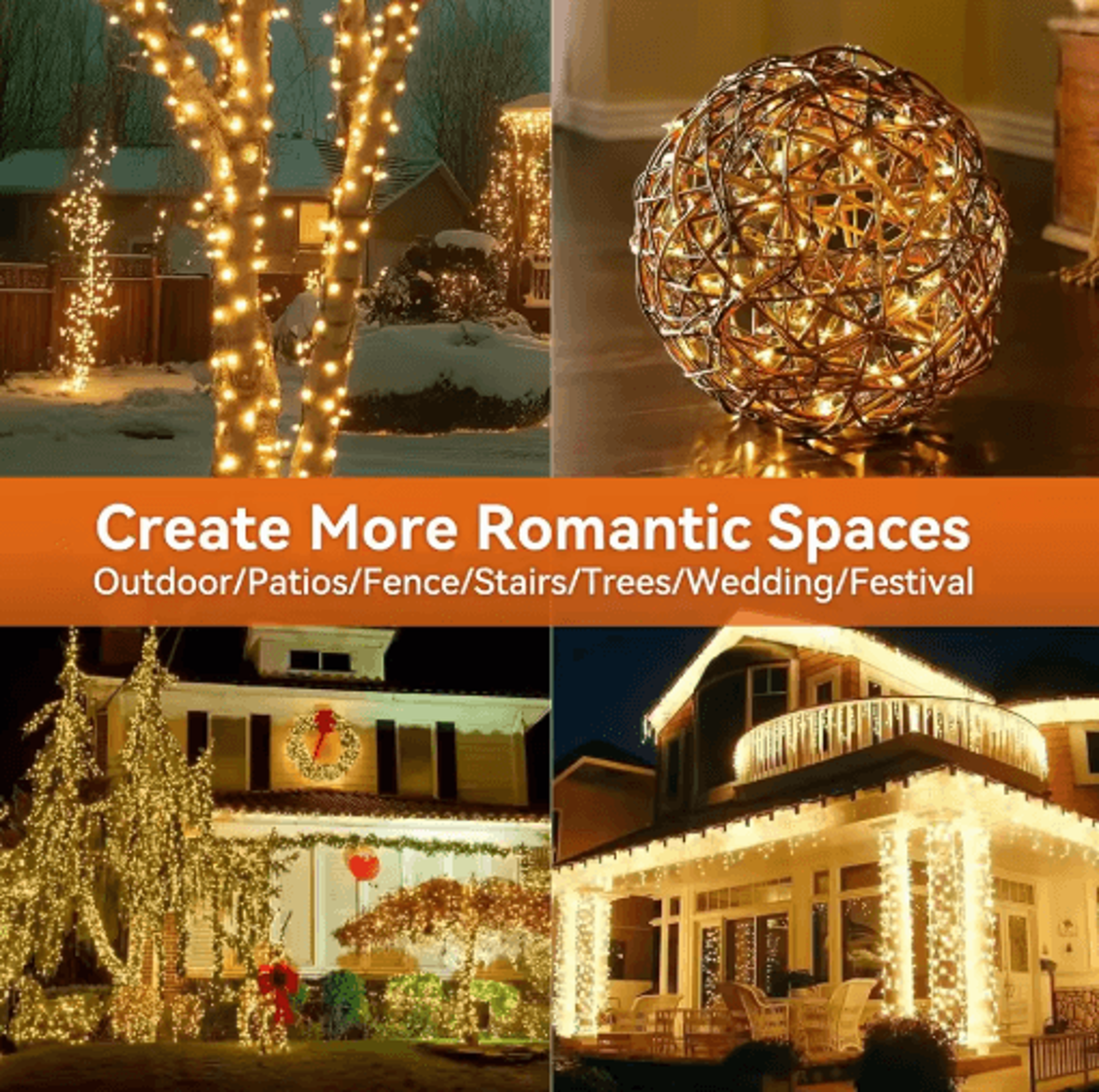 solar string lights waterproof led fairy lights for christmas, garden & outdoor decor
