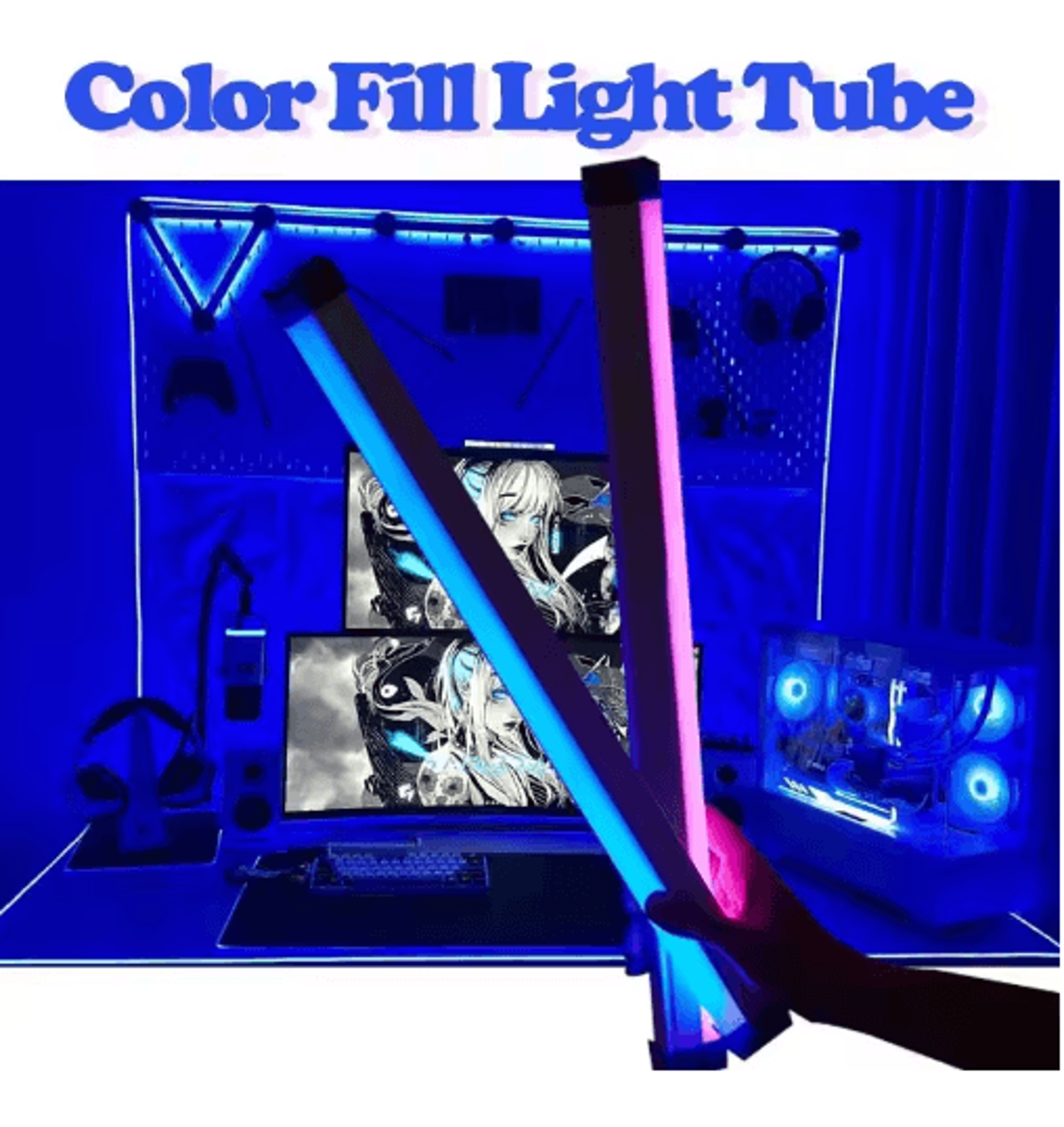 rgb tube light usb led light stick for photography, room decor & ambient lighting
