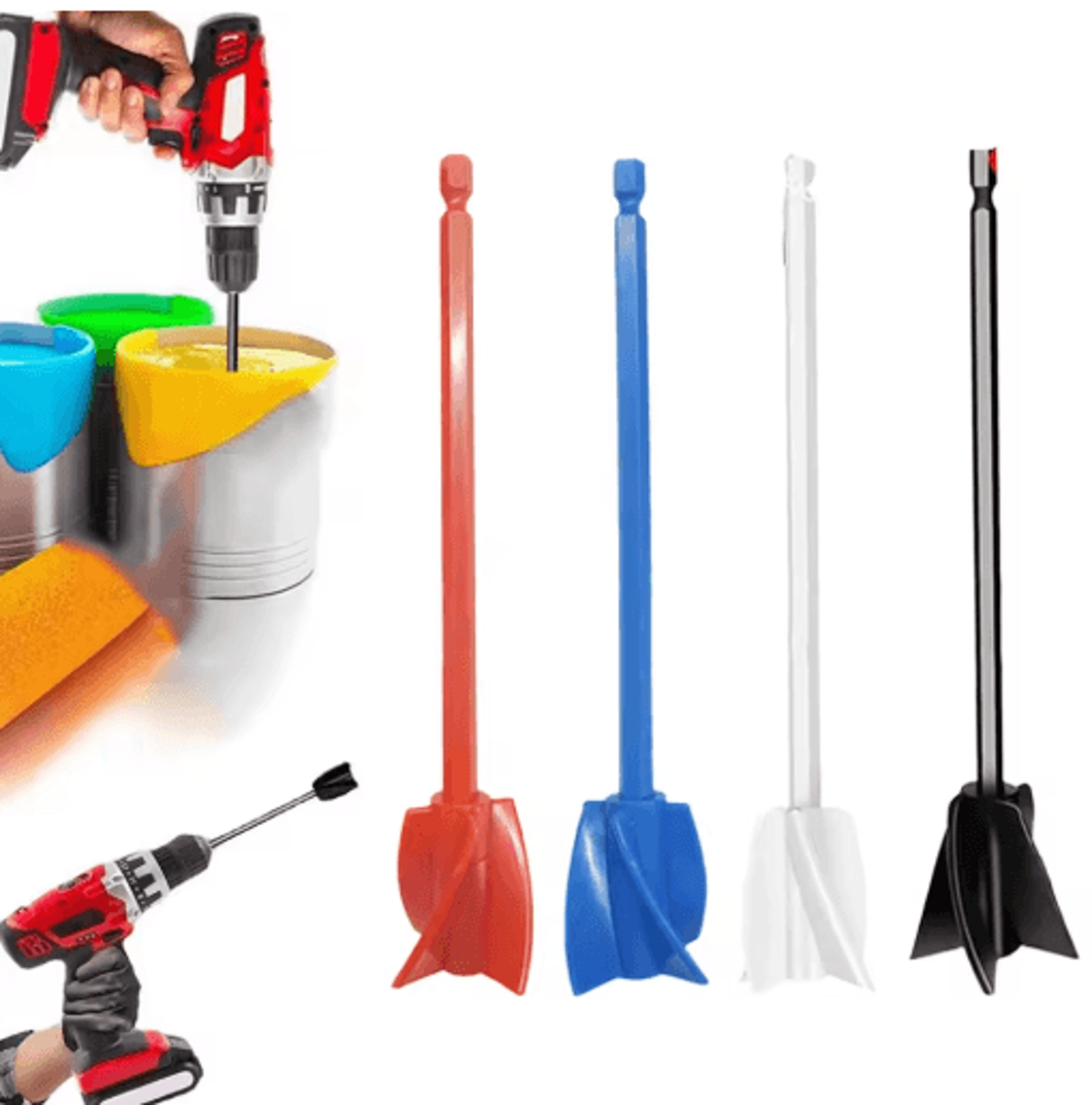 epoxy mixer drill attachment paint & resin mixing paddle with drill chuck