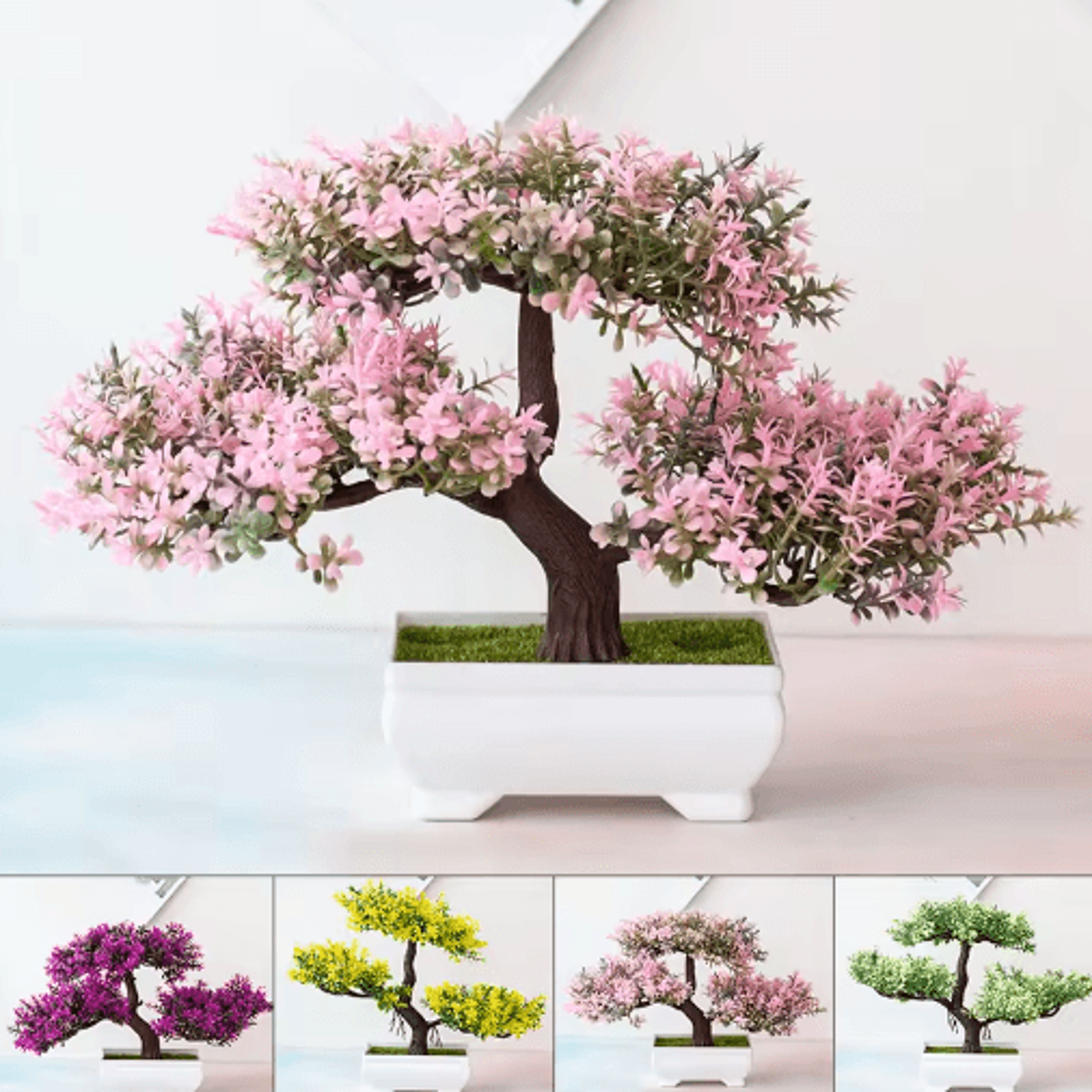 artificial bonsai plant small potted tree for home, office & table decoration