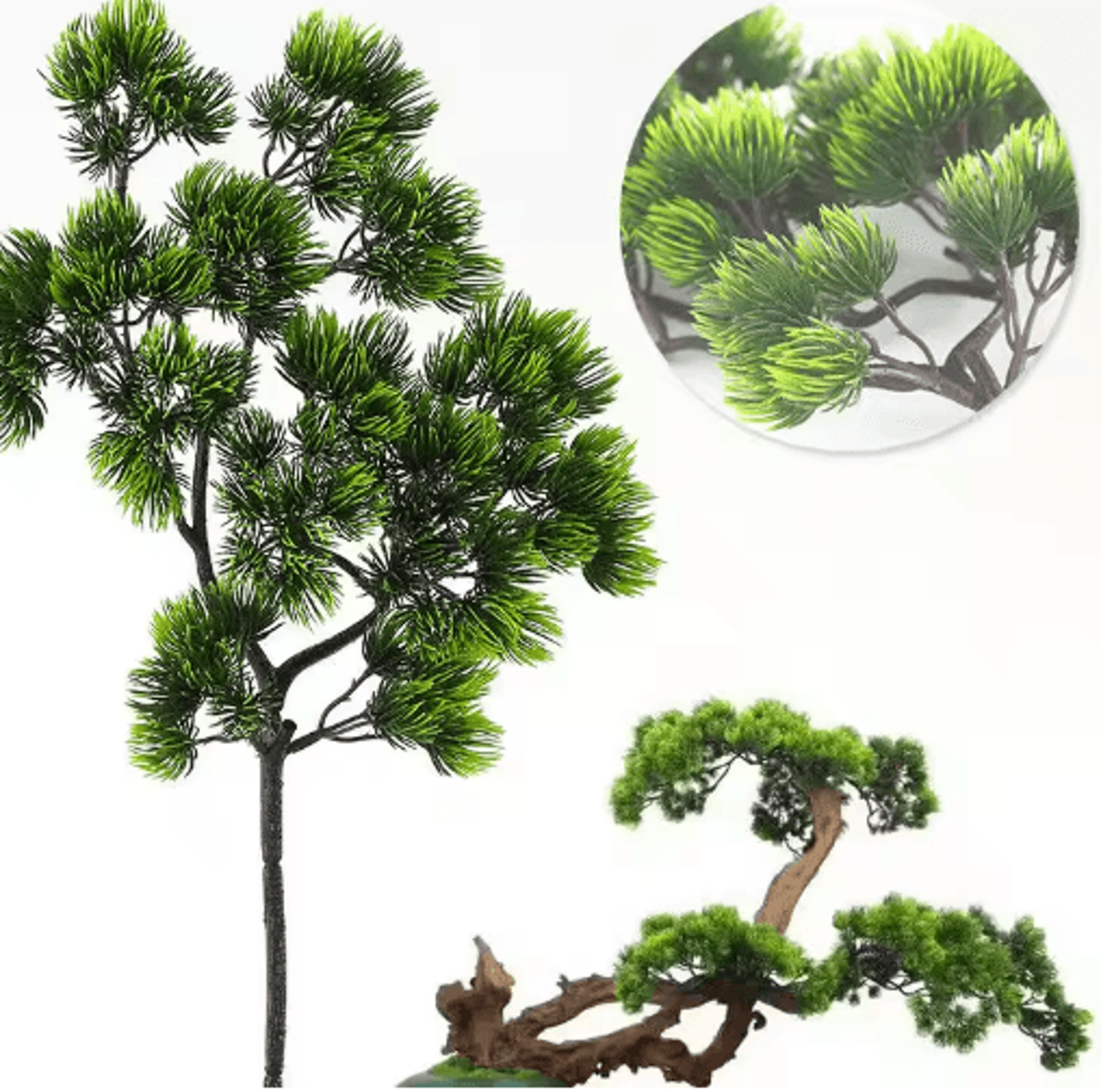 42cm artificial pine branch greenery stem for home, wedding & floral arrangements
