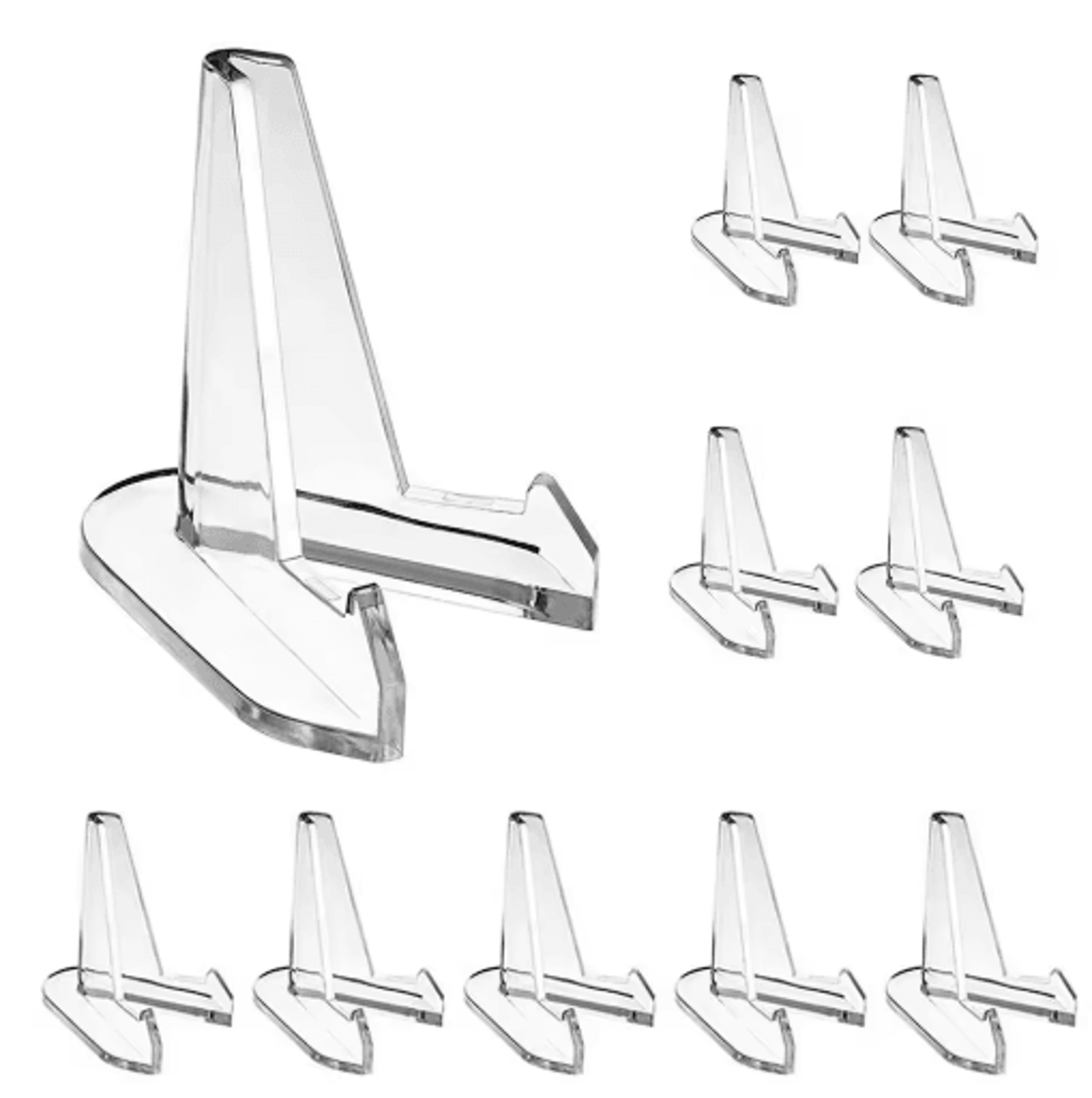 transparent acrylic coin display stand set – clear coin display holder for challenge coins, medals & collectibles