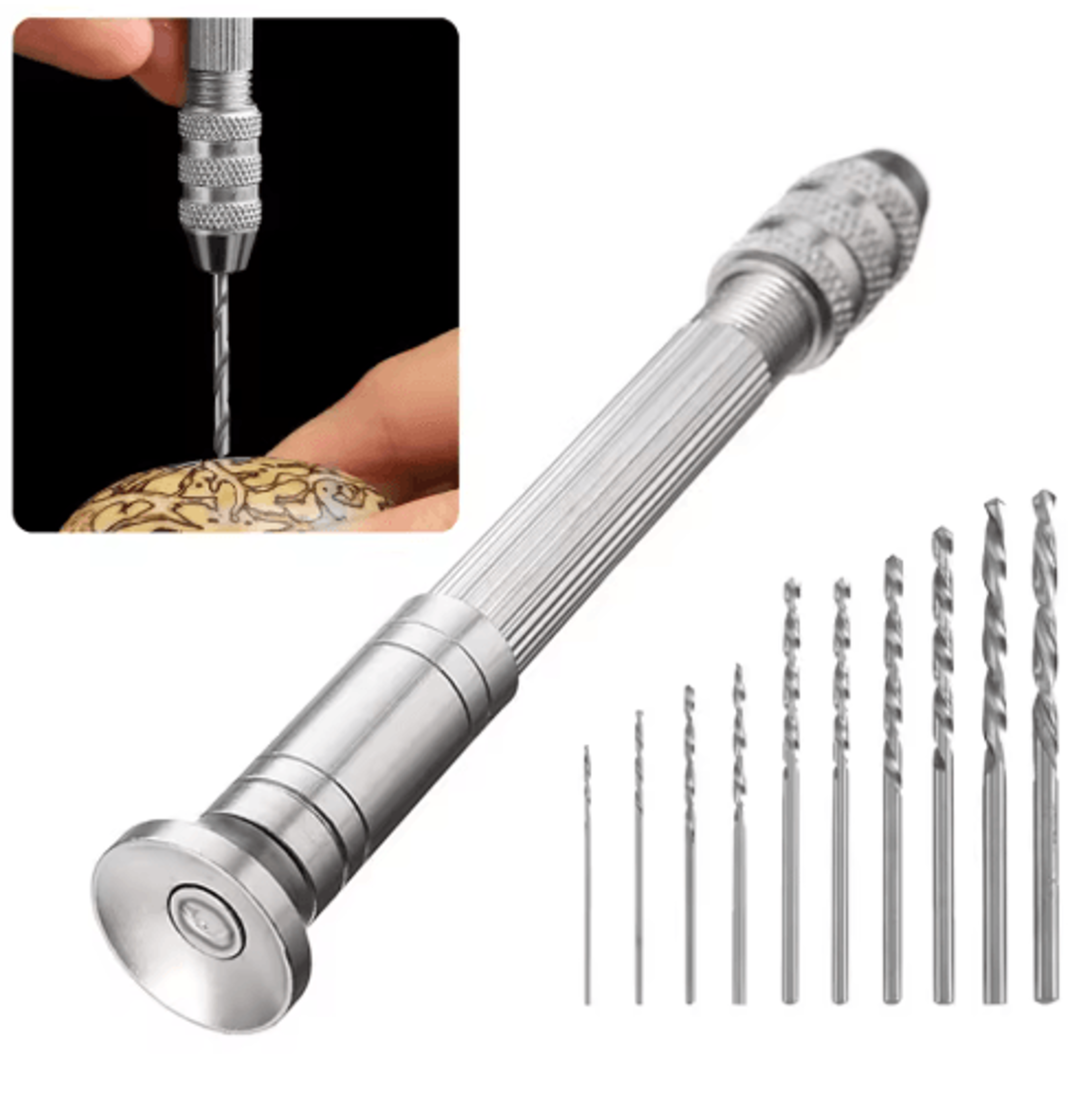 mini micro hand drill set – precision pin vise drill for diy crafts, jewelry & model making