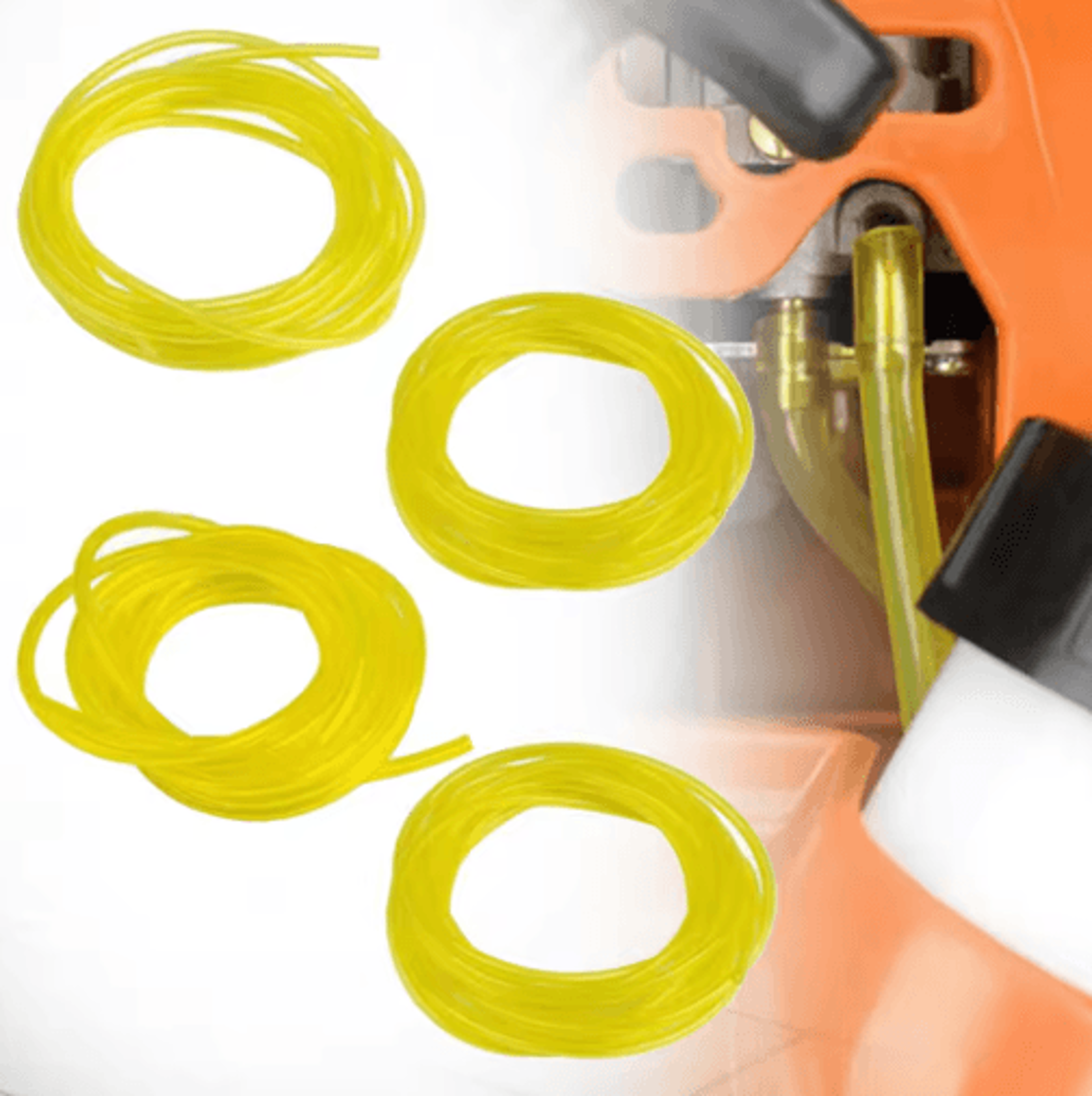 4pcs petrol fuel line hose kit – fuel hose replacement for trimmers, chainsaws, brush cutters & blowers