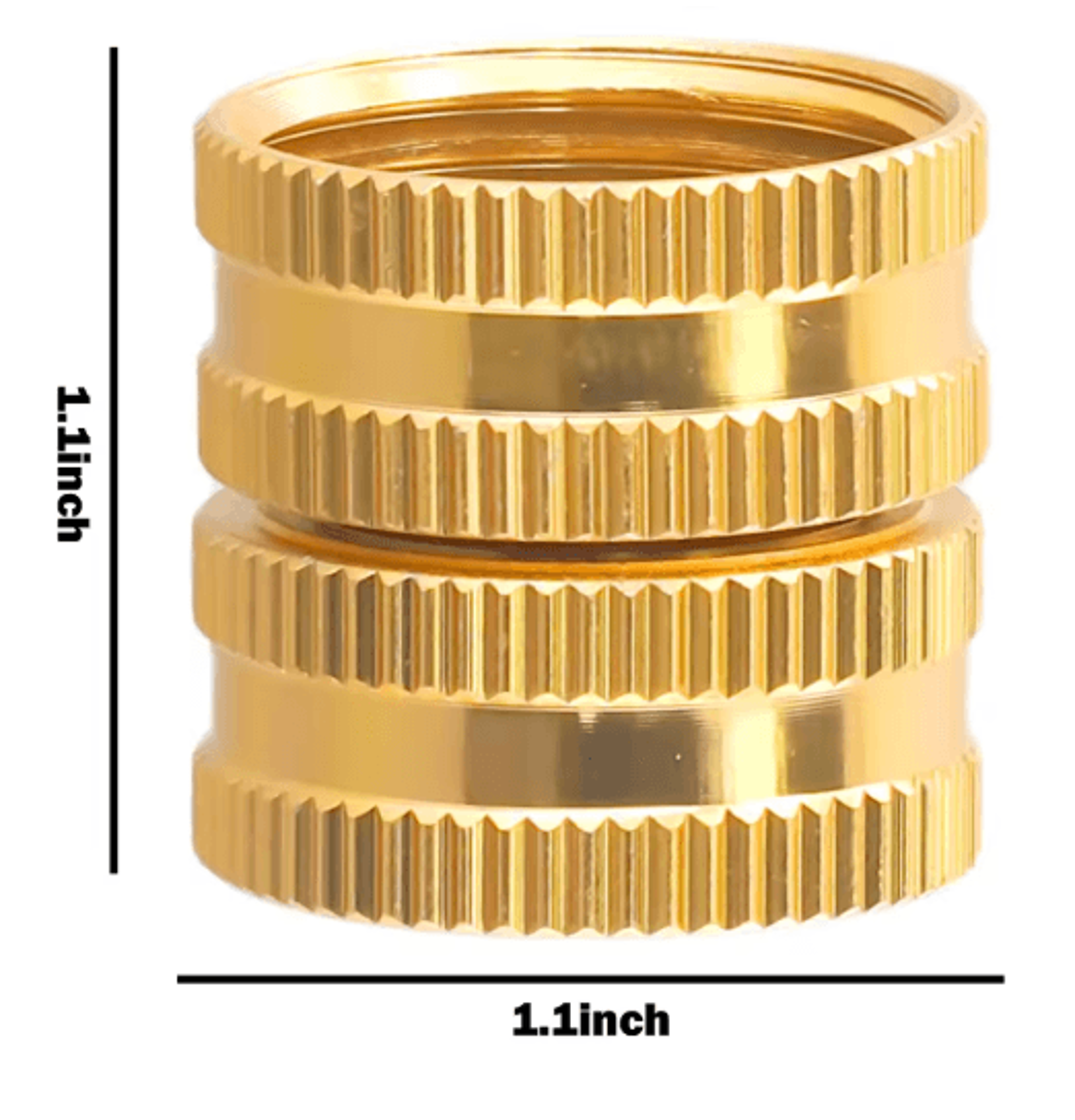 solid brass 3/4" female-to-female garden hose adapter – two-way hose connector for irrigation & watering