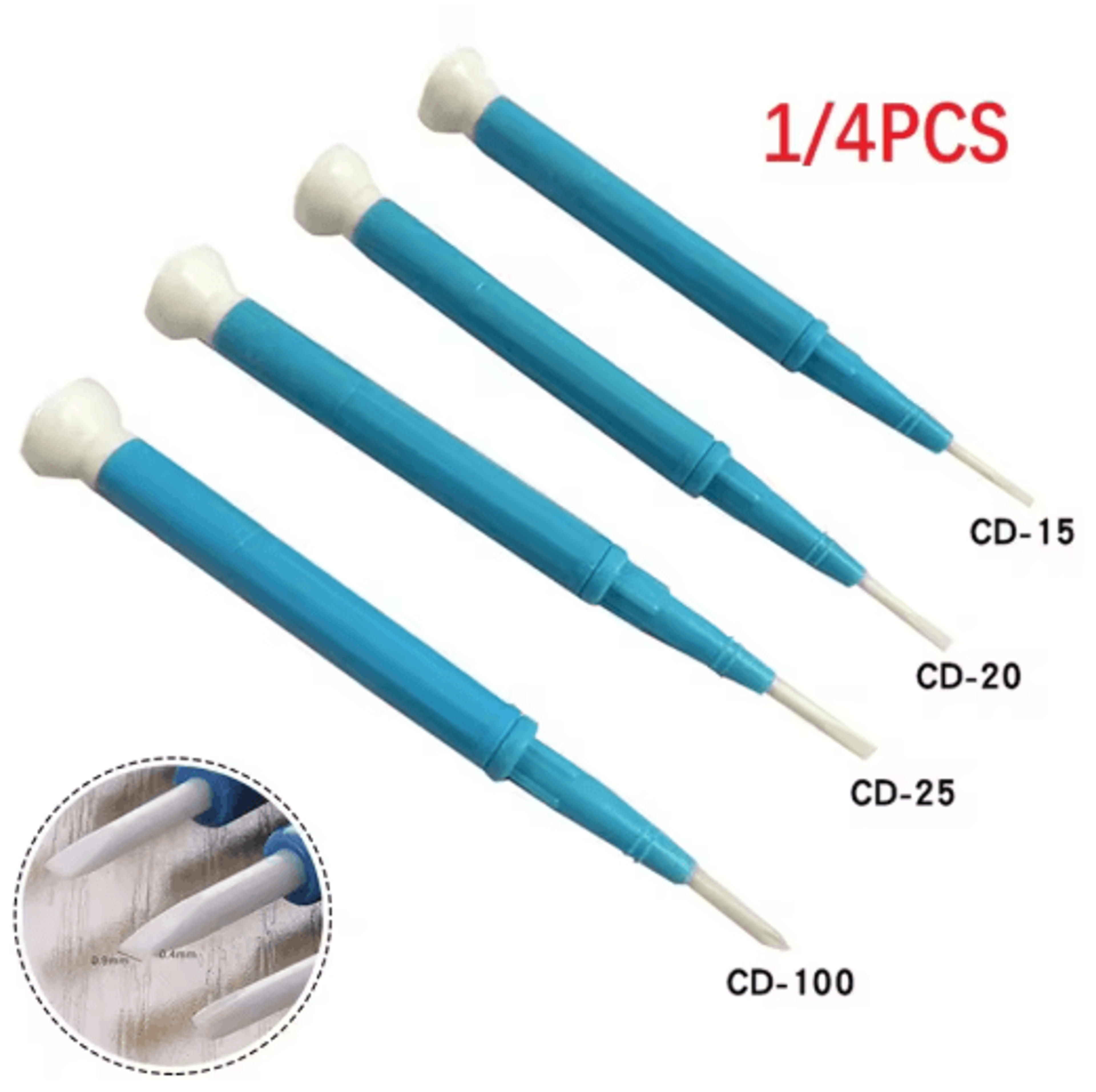 ceramic anti-static screwdriver set – non-magnetic precision flat & phillips screwdrivers